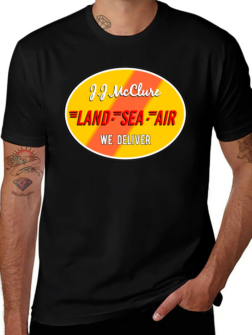 Jj Mc Clure Land Sea Air Breathable Graphic T-Shirt – Perfect For Casual Days