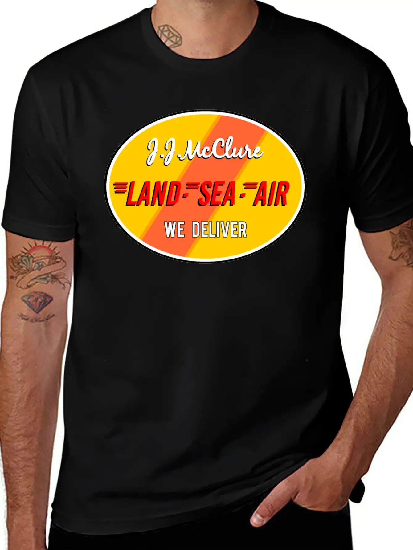 Jj Mc Clure Land Sea Air Breathable Graphic T-Shirt – Perfect For Casual Days