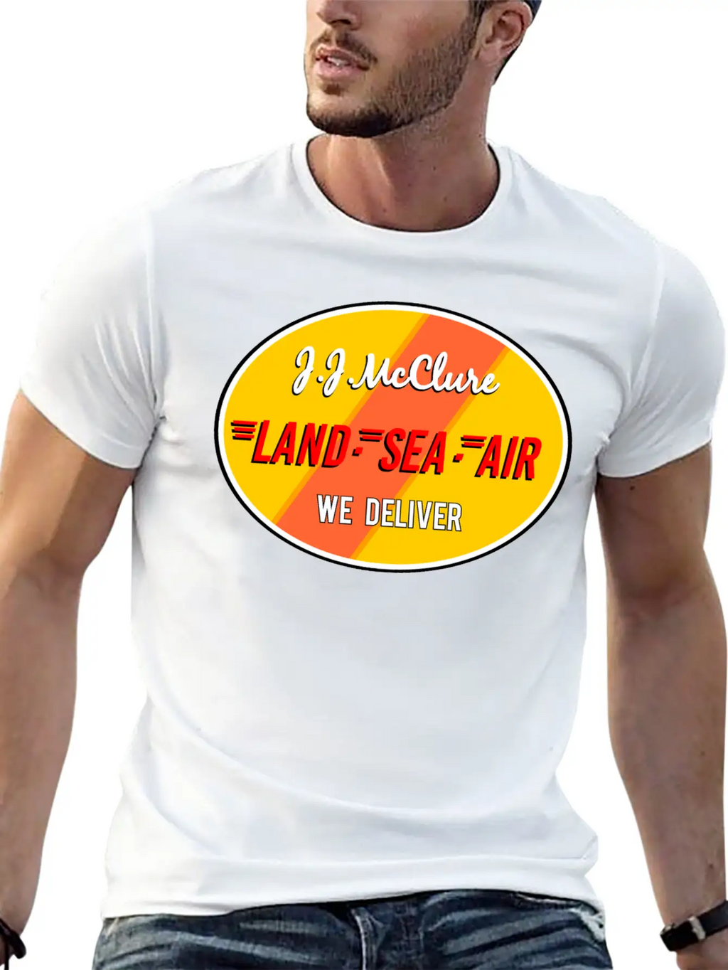 Jj Mc Clure Land Sea Air Breathable Graphic T-Shirt – Perfect For Casual Days