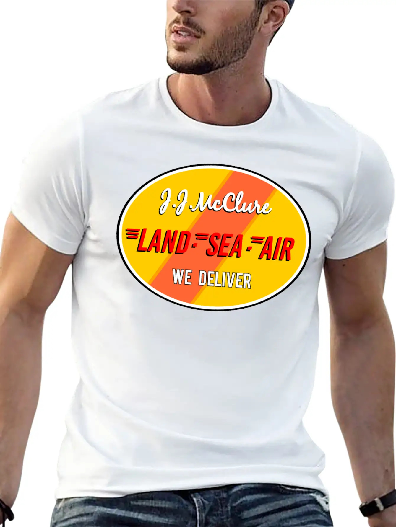 Jj Mc Clure Land Sea Air Breathable Graphic T-Shirt – Perfect For Casual Days