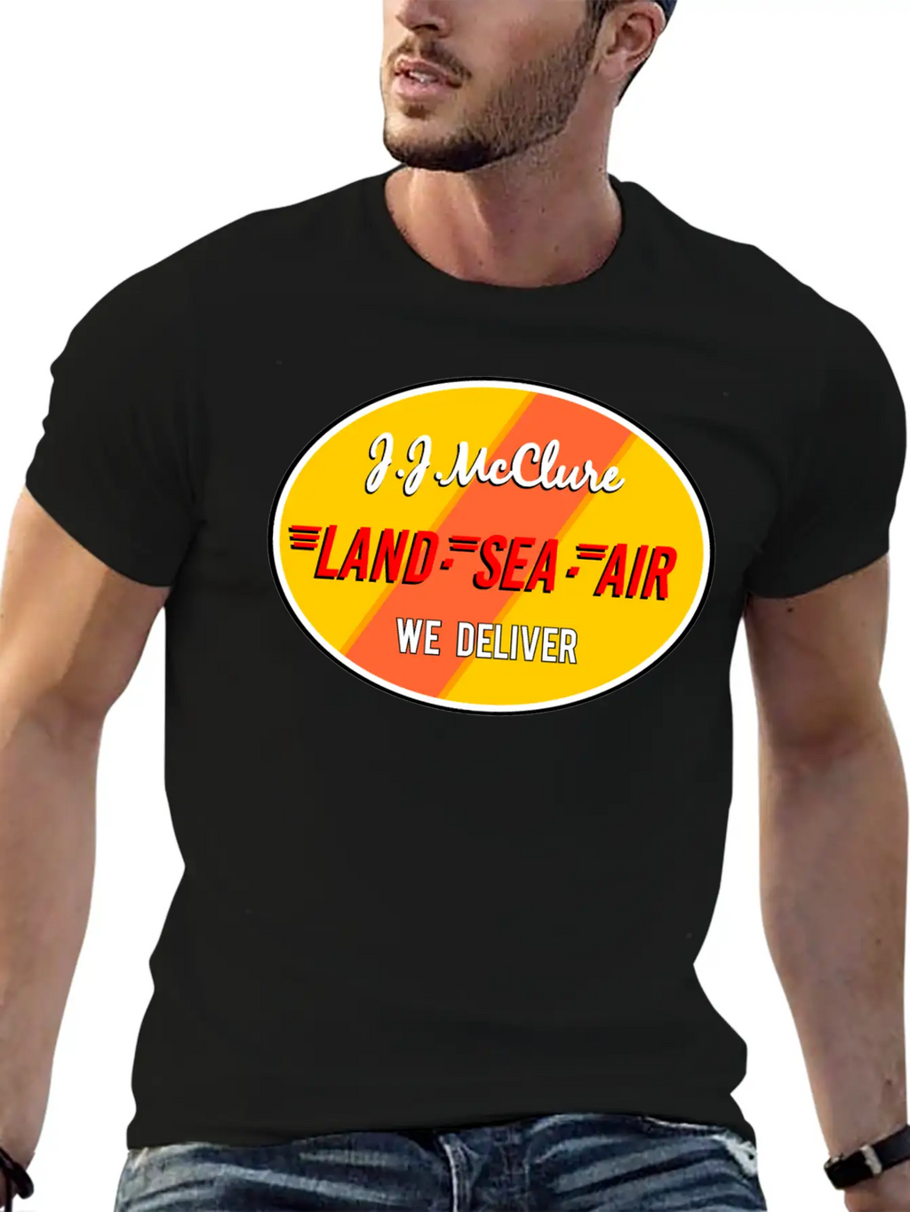 Jj Mc Clure Land Sea Air Breathable Graphic T-Shirt – Perfect For Casual Days