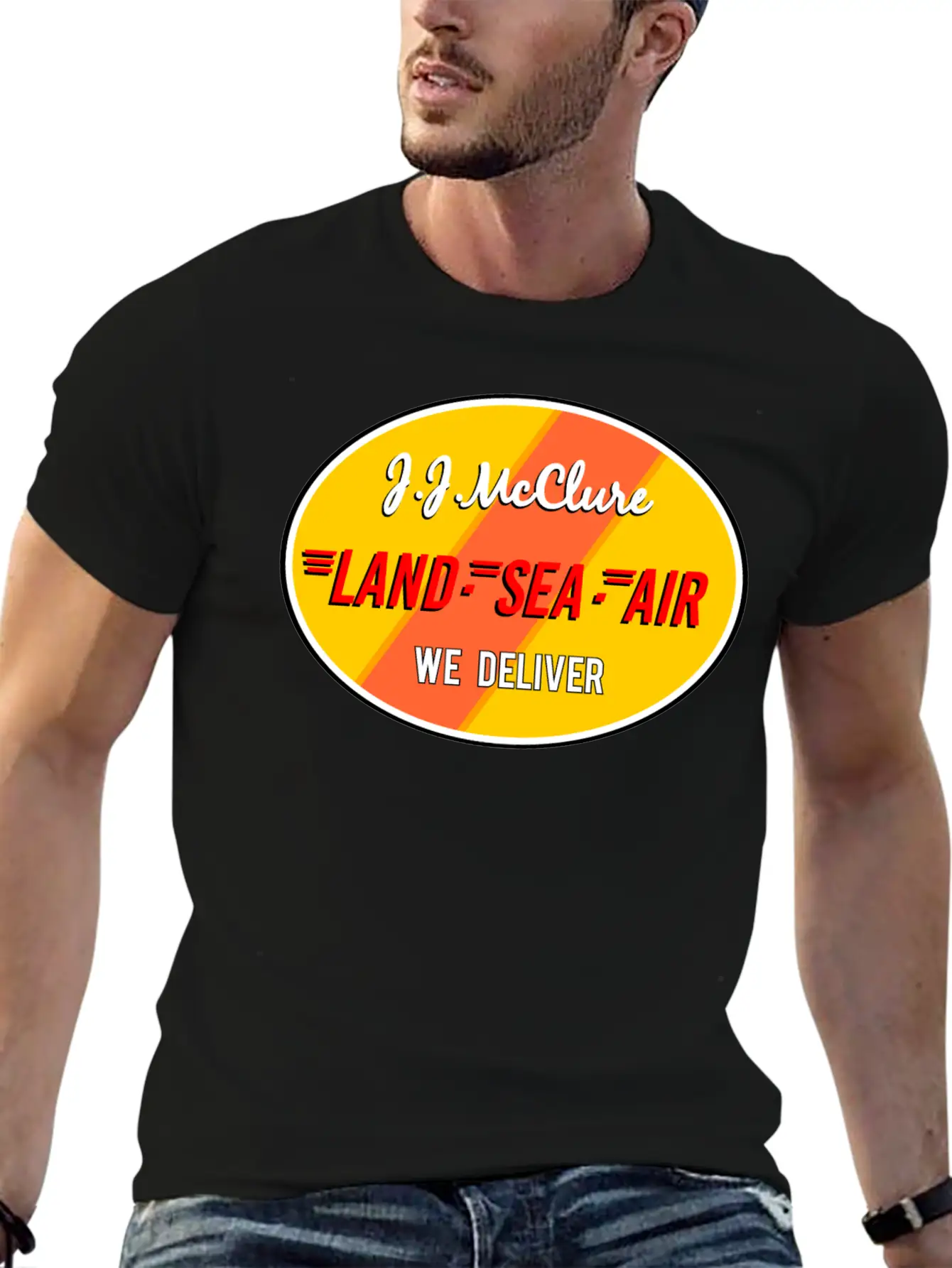 Jj Mc Clure Land Sea Air Breathable Graphic T-Shirt – Perfect For Casual Days