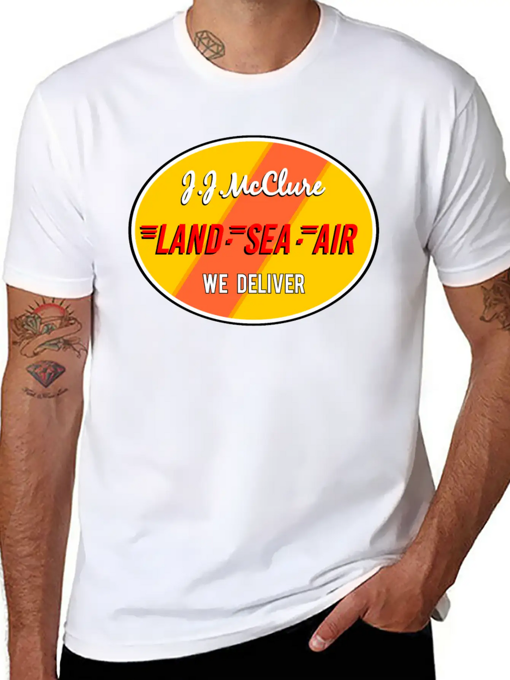 Jj Mc Clure Land Sea Air Breathable Graphic T-Shirt – Perfect For Casual Days