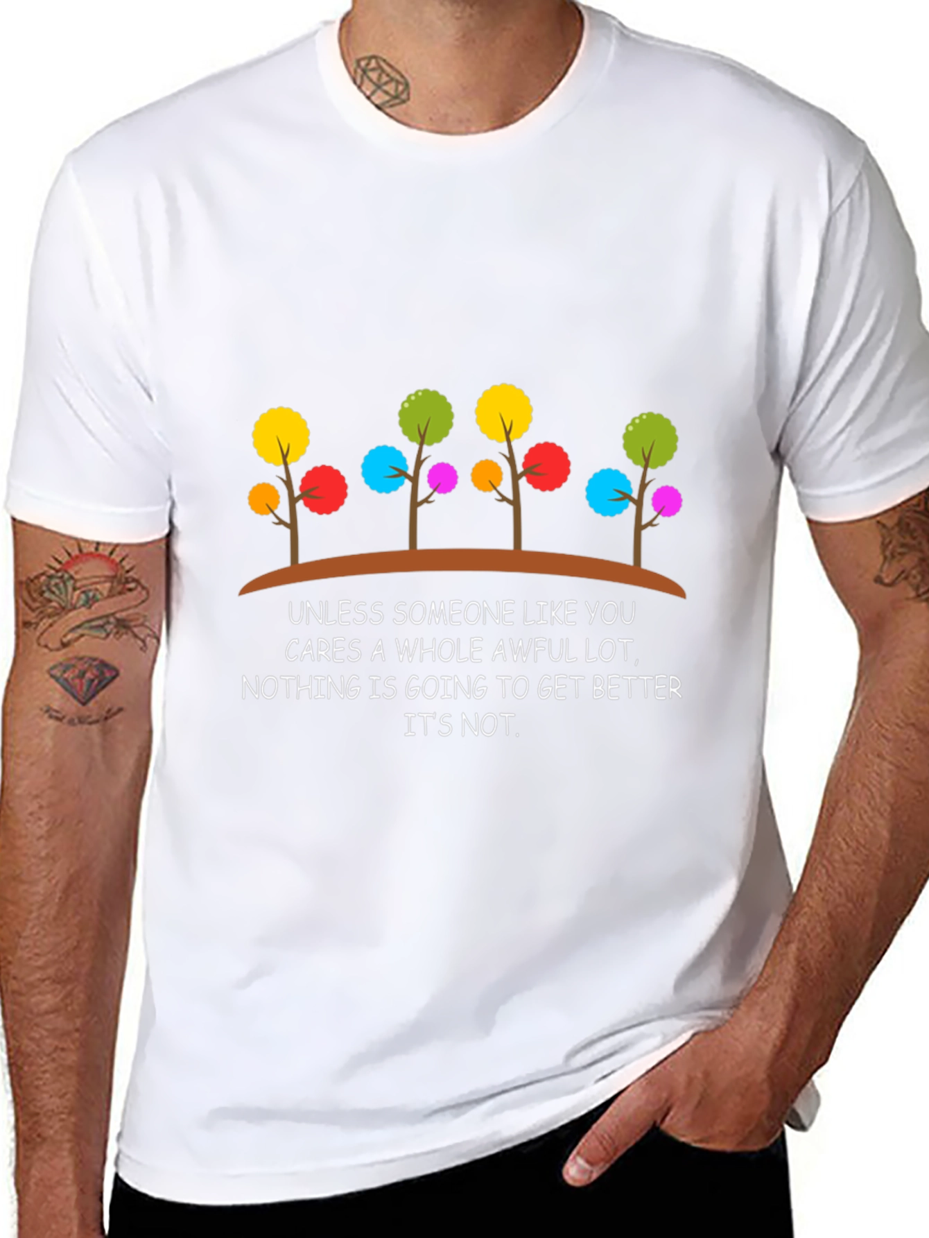 Colorful Trees Graphic Tee - Lorax Inspired T-Shirt