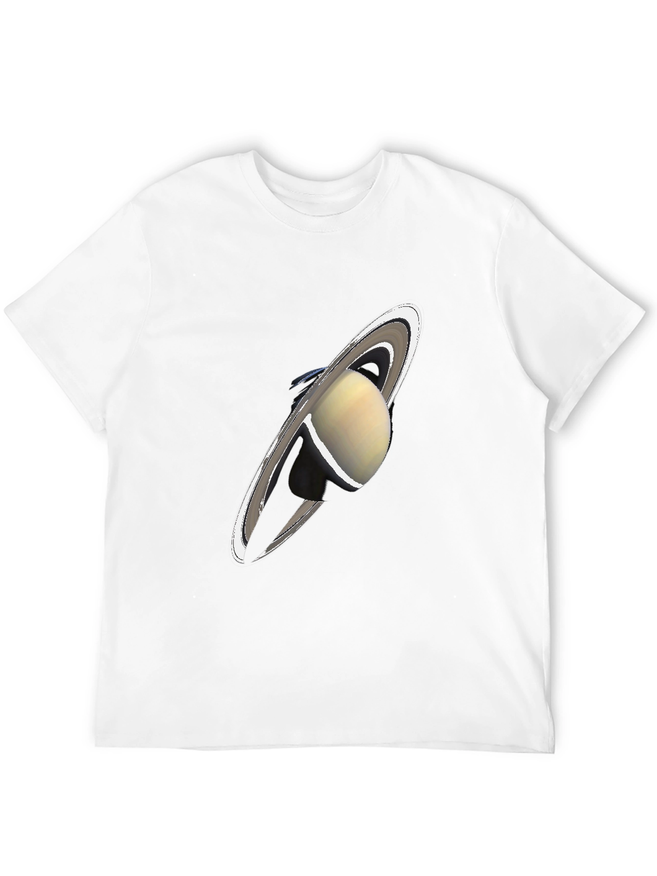 Saturn Graphic Black T-Shirt - Celestial Style