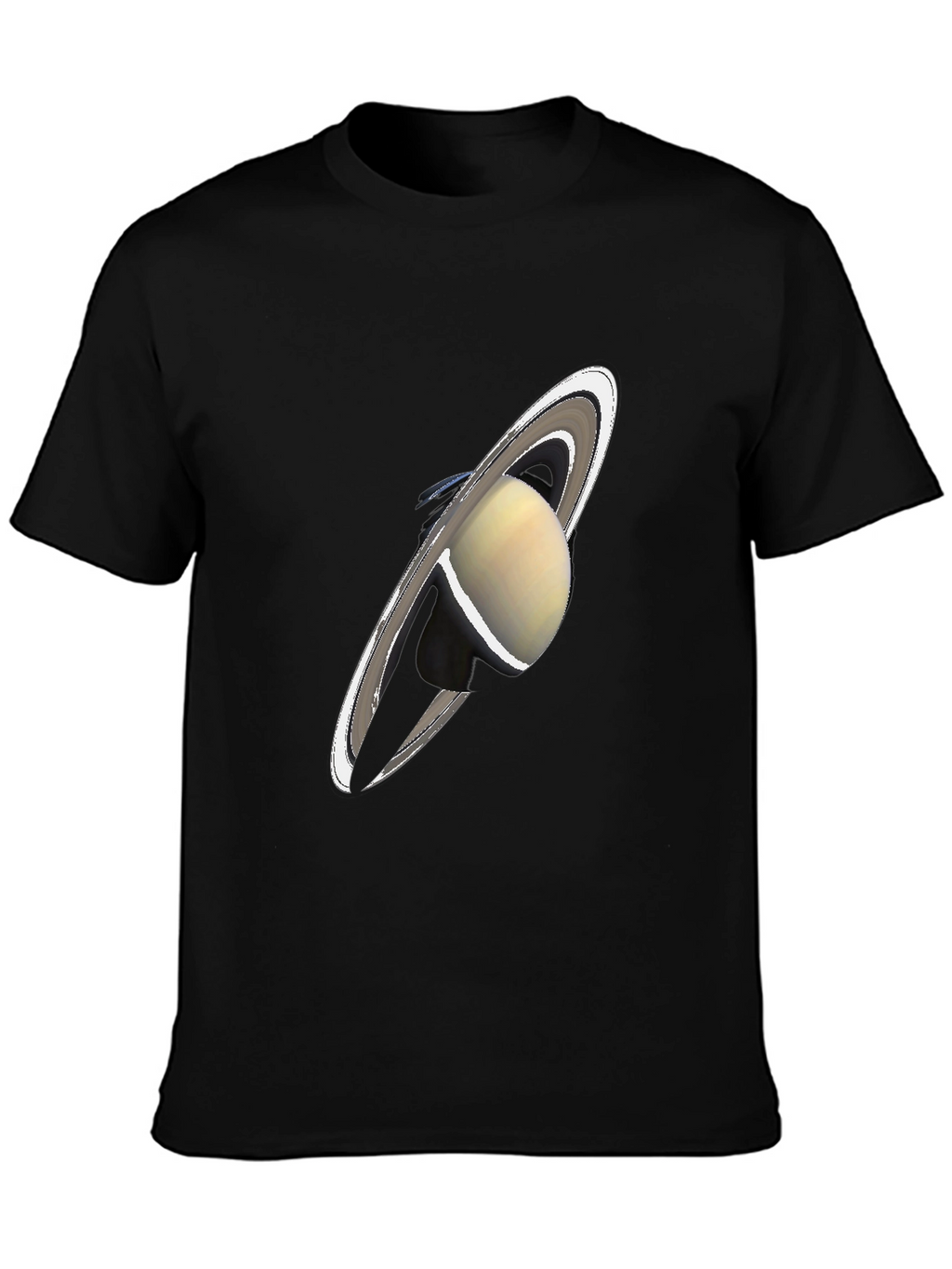 Saturn Graphic Black T-Shirt - Celestial Style