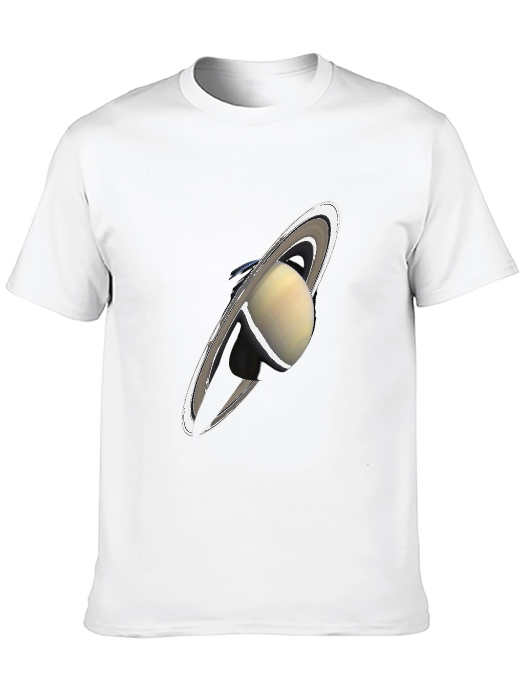 Saturn Graphic Black T-Shirt - Celestial Style