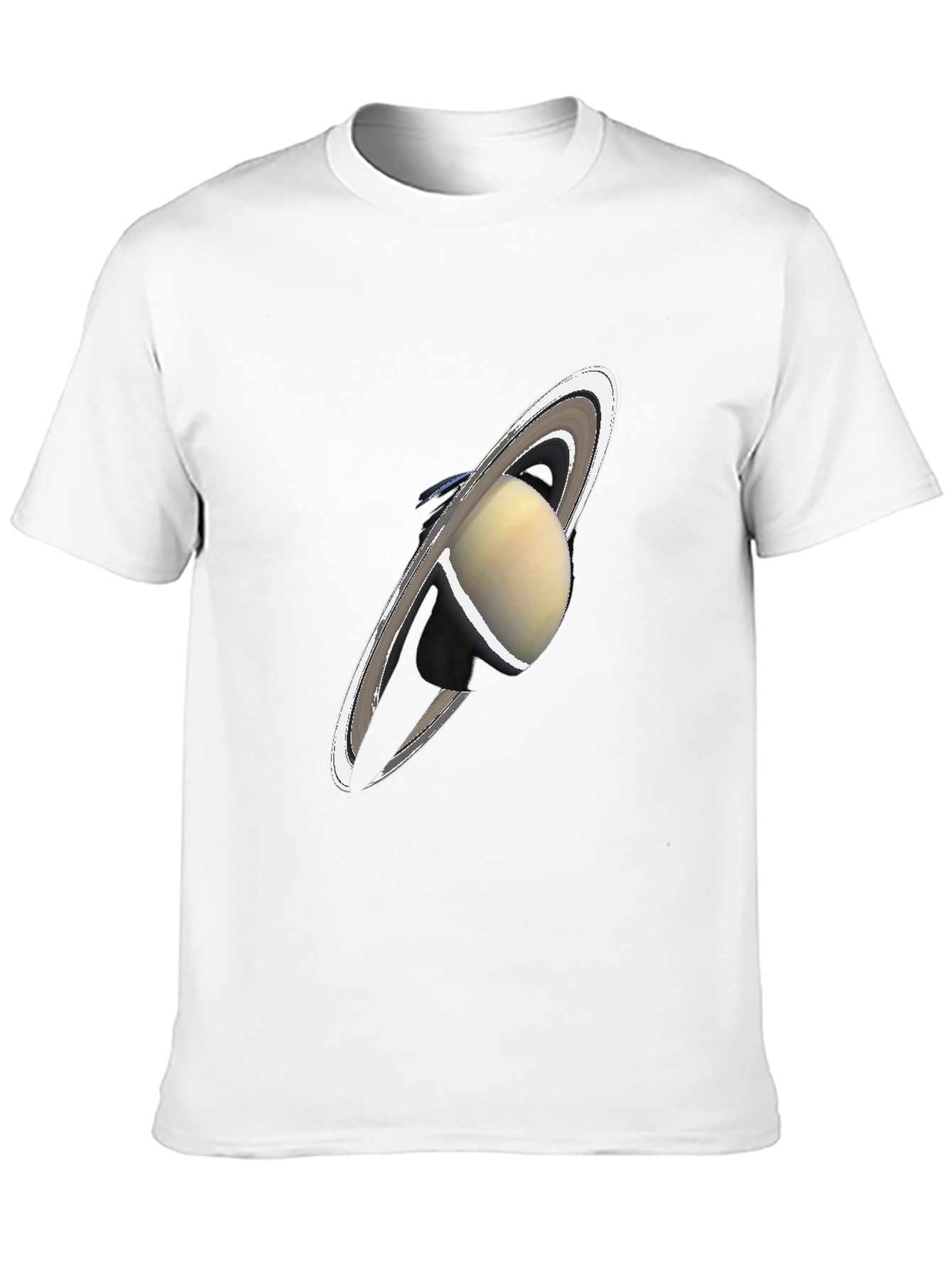 Saturn Graphic Black T-Shirt - Celestial Style