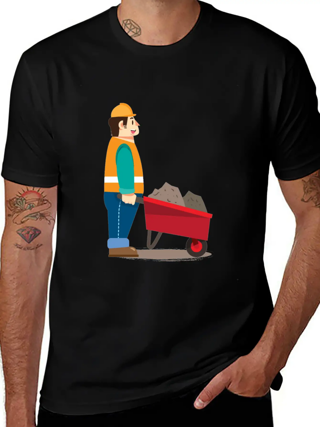 Job Work With Wheelbarrow Classic Cotton Tee – Unisex Comfort For Any Season