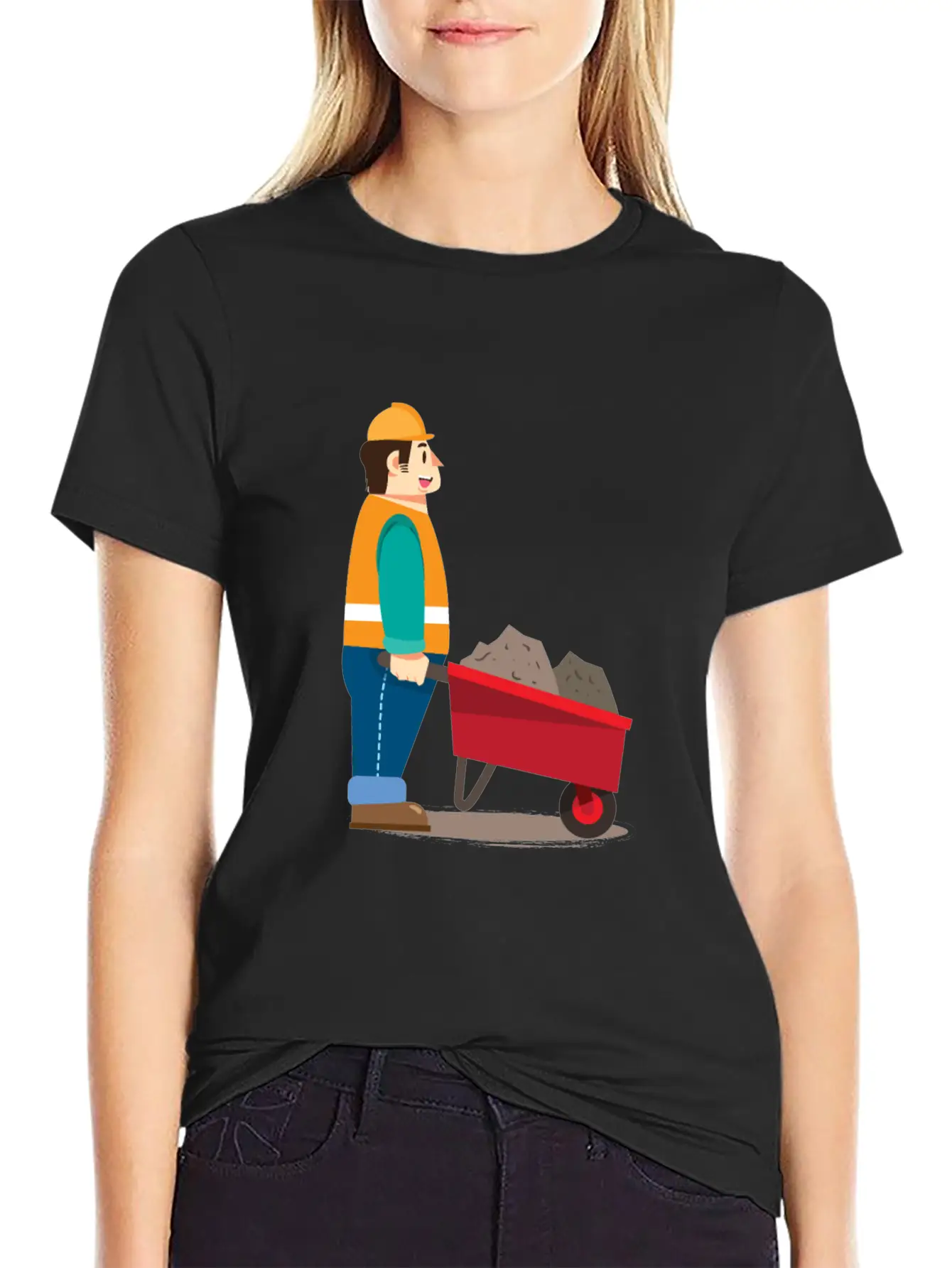 Job Work With Wheelbarrow Classic Cotton Tee – Unisex Comfort For Any Season