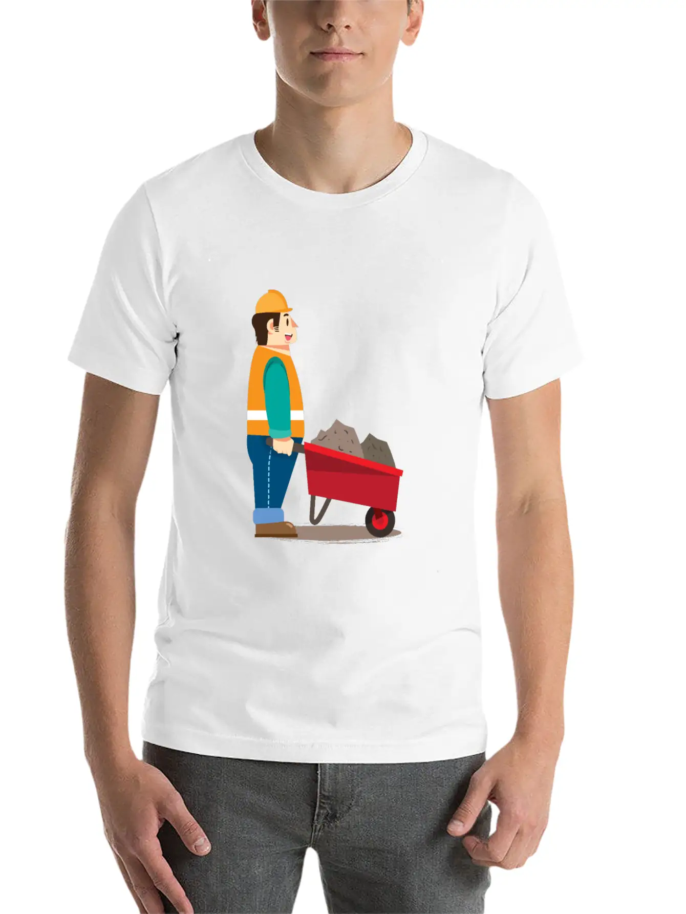 Job Work With Wheelbarrow Classic Cotton Tee – Unisex Comfort For Any Season