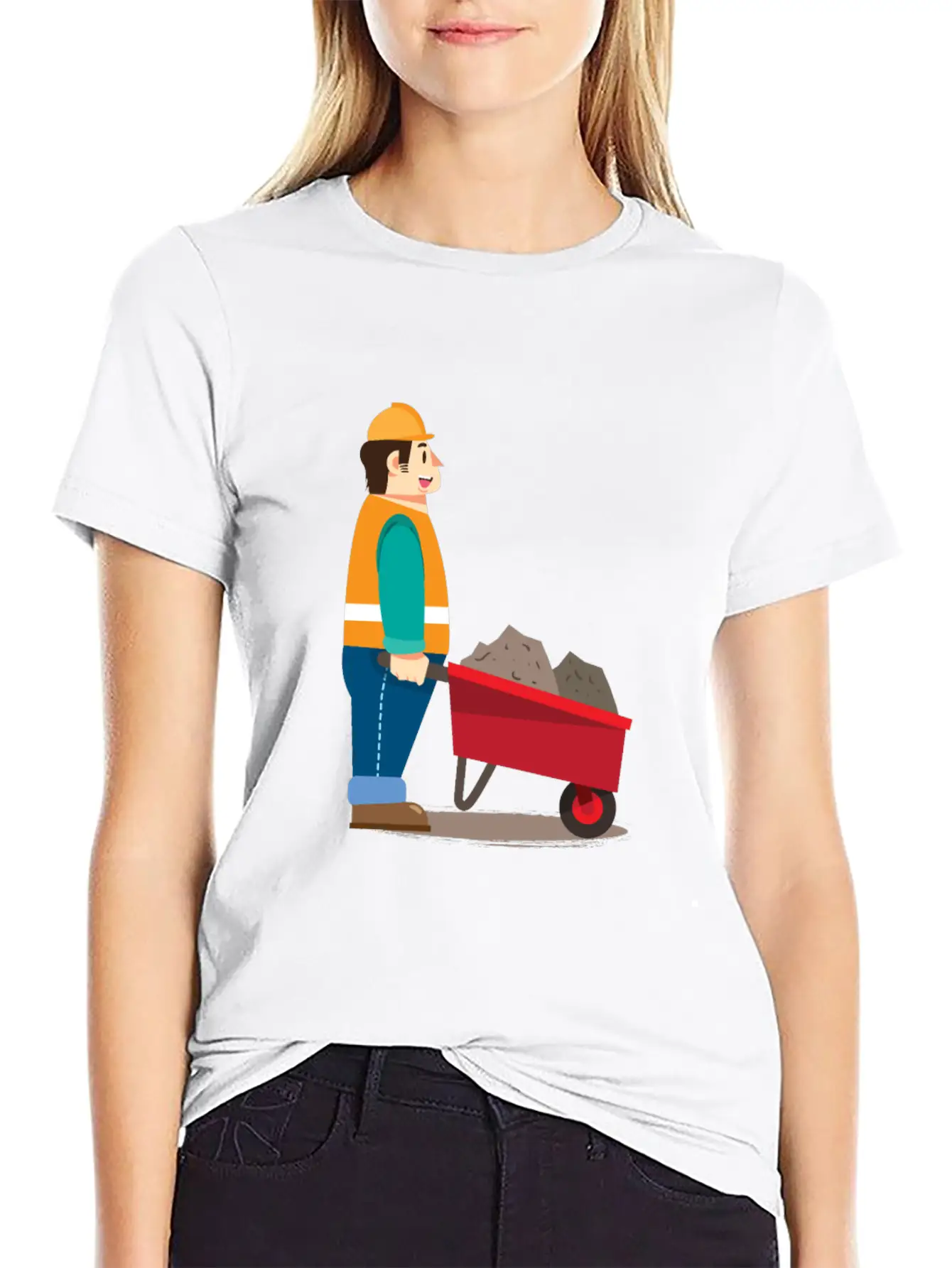 Job Work With Wheelbarrow Classic Cotton Tee – Unisex Comfort For Any Season