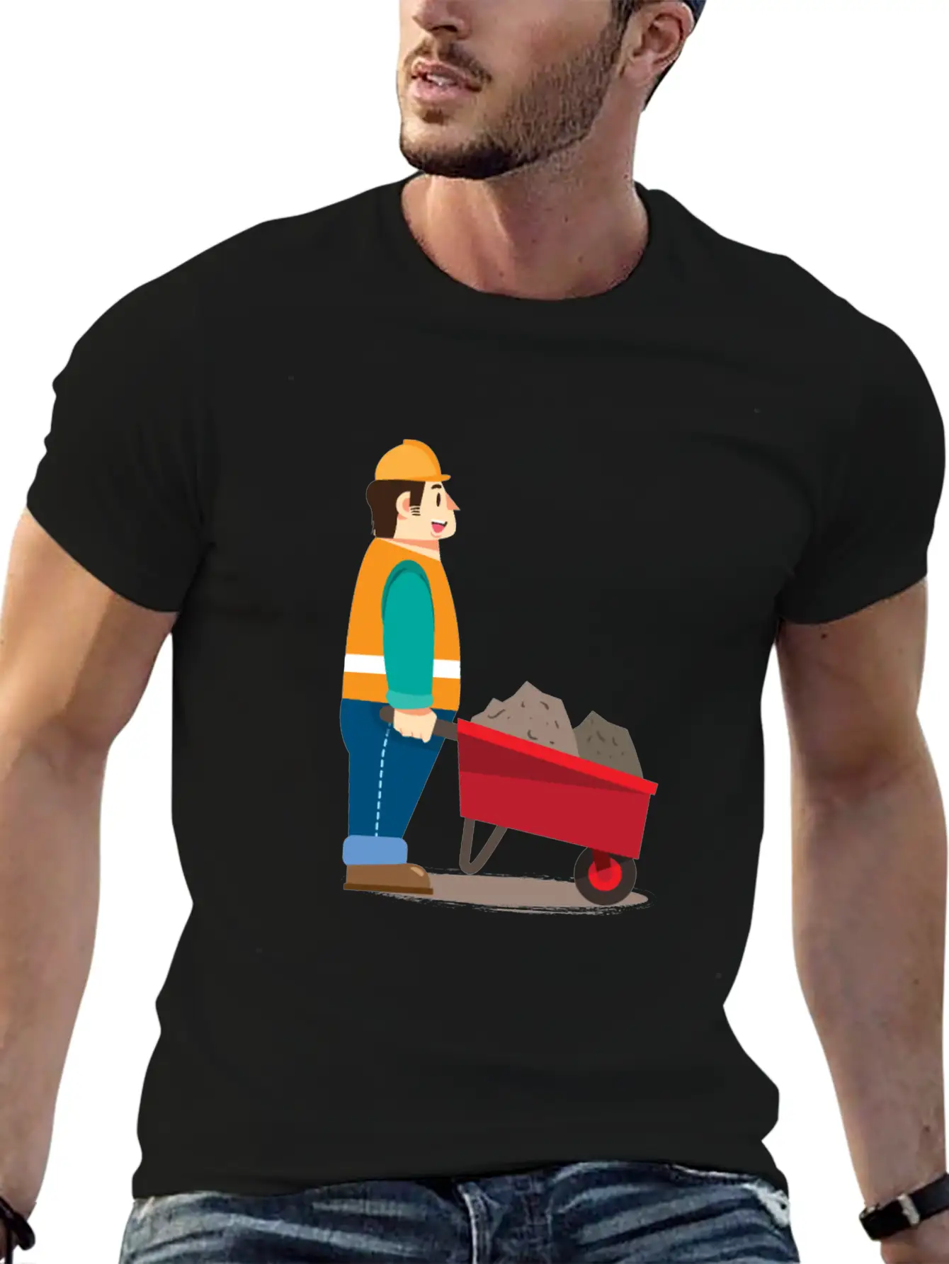 Job Work With Wheelbarrow Classic Cotton Tee – Unisex Comfort For Any Season