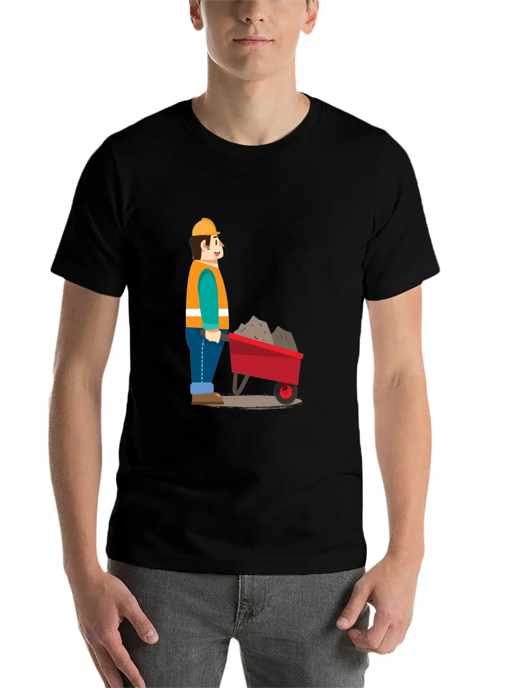 Job Work With Wheelbarrow Classic Cotton Tee – Unisex Comfort For Any Season