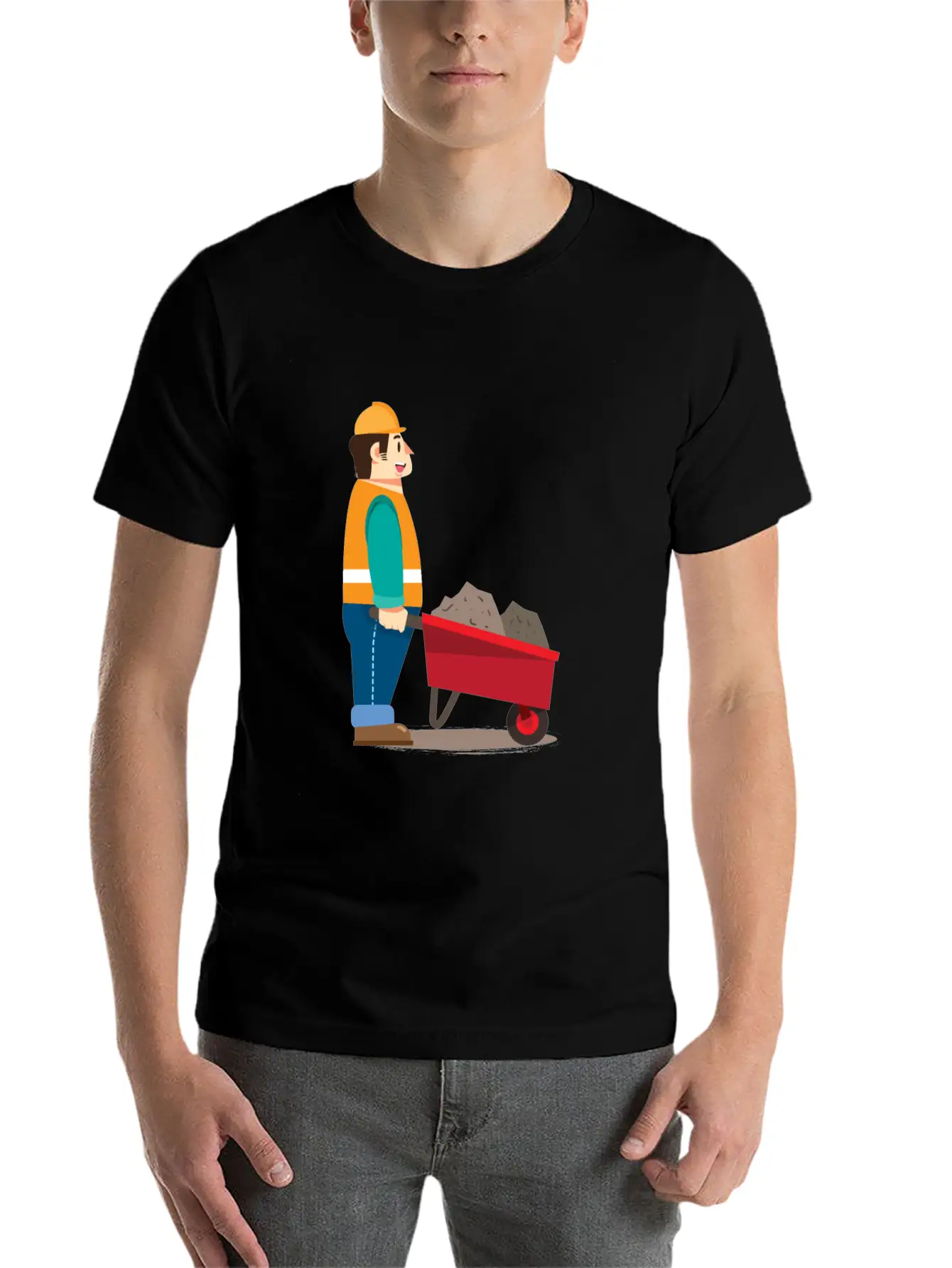 Job Work With Wheelbarrow Classic Cotton Tee – Unisex Comfort For Any Season