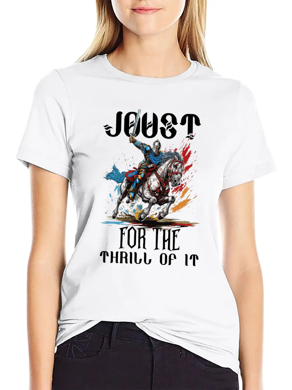 Jousting Knight Medieval Renaissance Armor Horse Timeless Short Sleeve Tee – Comfy And Minimalist Design