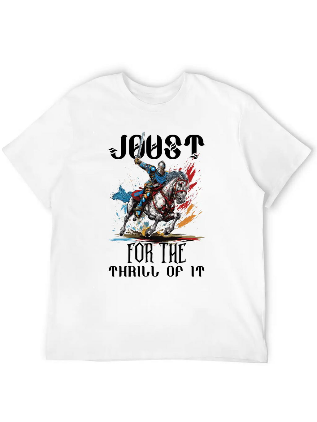 Jousting Knight Medieval Renaissance Armor Horse Timeless Short Sleeve Tee – Comfy And Minimalist Design