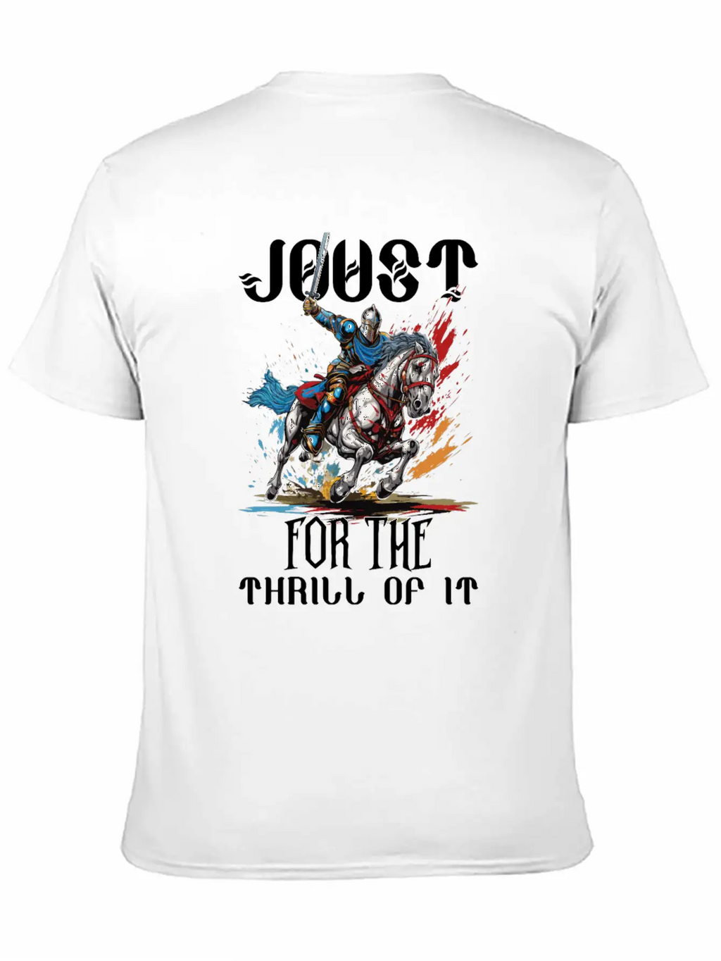 Jousting Knight Medieval Renaissance Armor Horse Timeless Short Sleeve Tee – Comfy And Minimalist Design