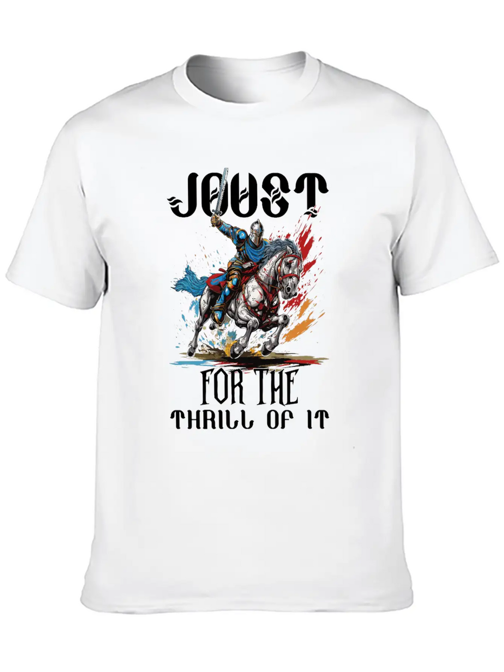 Jousting Knight Medieval Renaissance Armor Horse Timeless Short Sleeve Tee – Comfy And Minimalist Design
