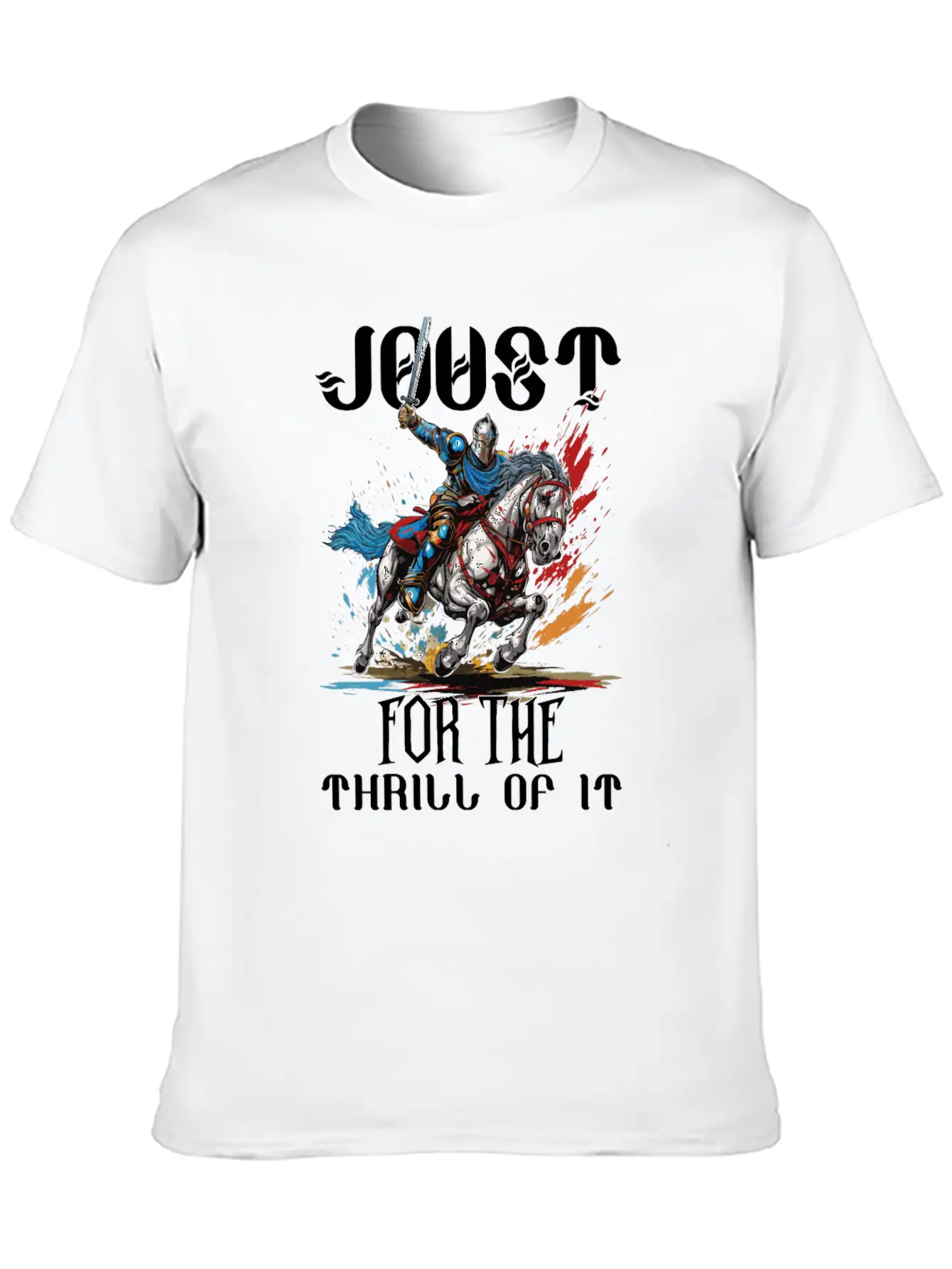 Jousting Knight Medieval Renaissance Armor Horse Timeless Short Sleeve Tee – Comfy And Minimalist Design