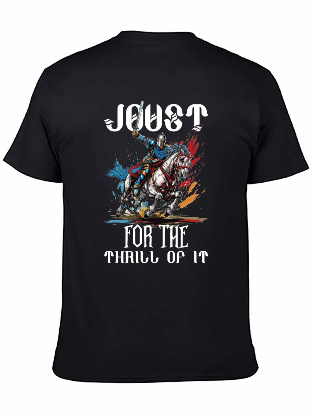 Jousting Knight Medieval Renaissance Armor Horse Timeless Short Sleeve Tee – Comfy And Minimalist Design