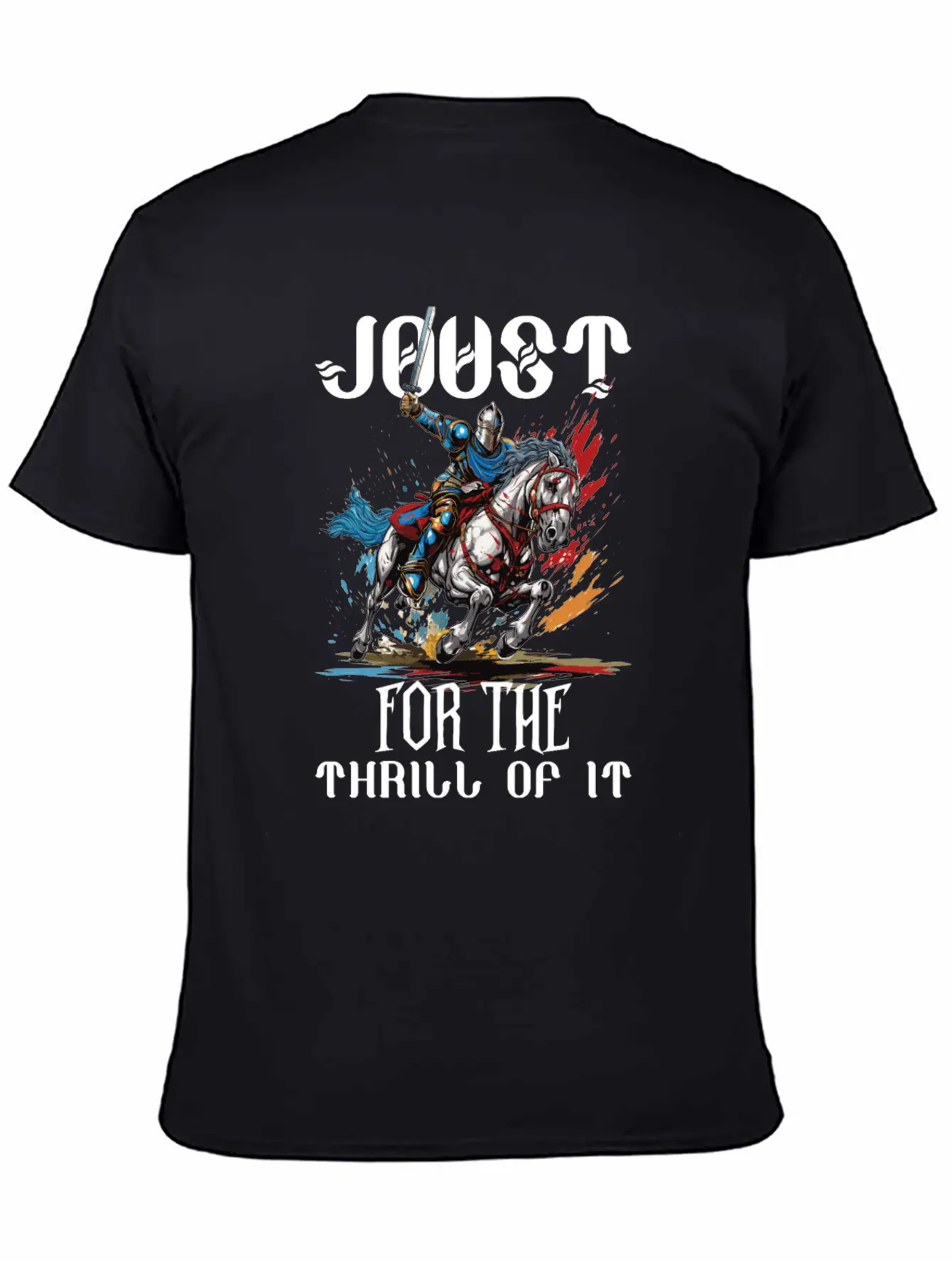 Jousting Knight Medieval Renaissance Armor Horse Timeless Short Sleeve Tee – Comfy And Minimalist Design