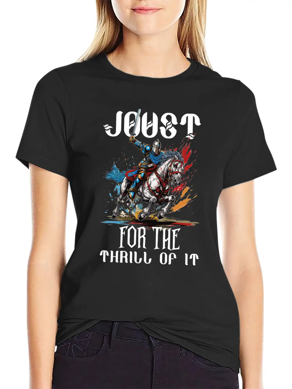 Jousting Knight Medieval Renaissance Armor Horse Timeless Short Sleeve Tee – Comfy And Minimalist Design