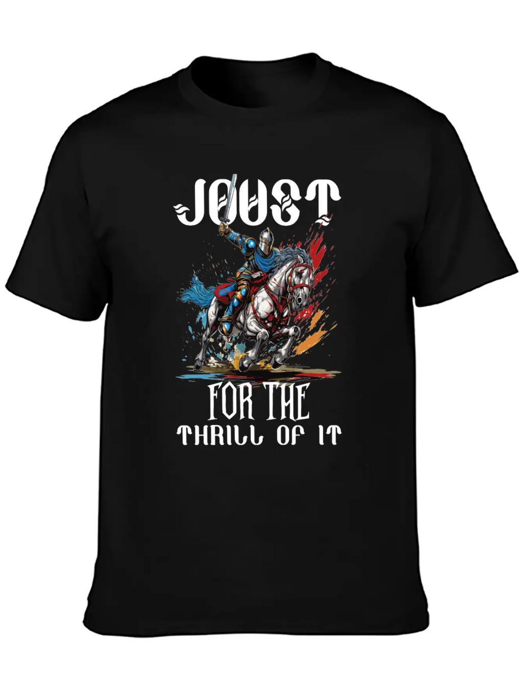 Jousting Knight Medieval Renaissance Armor Horse Timeless Short Sleeve Tee – Comfy And Minimalist Design