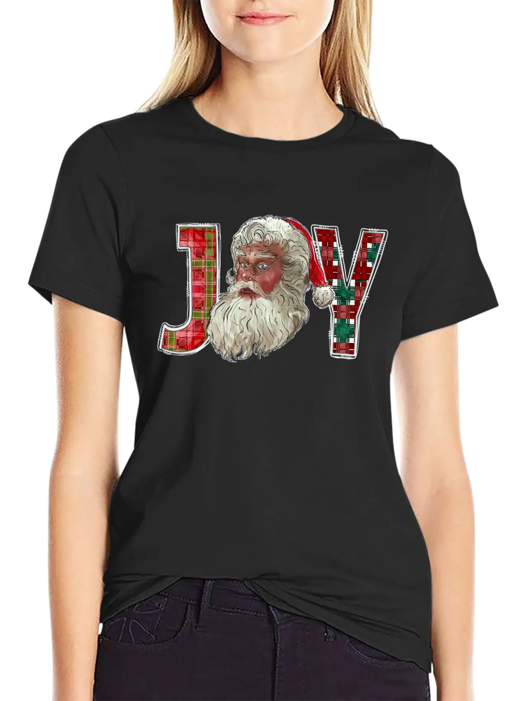 Joy Santa Christmas Essential Cotton Tee For Daily Outfits – Unisex Style