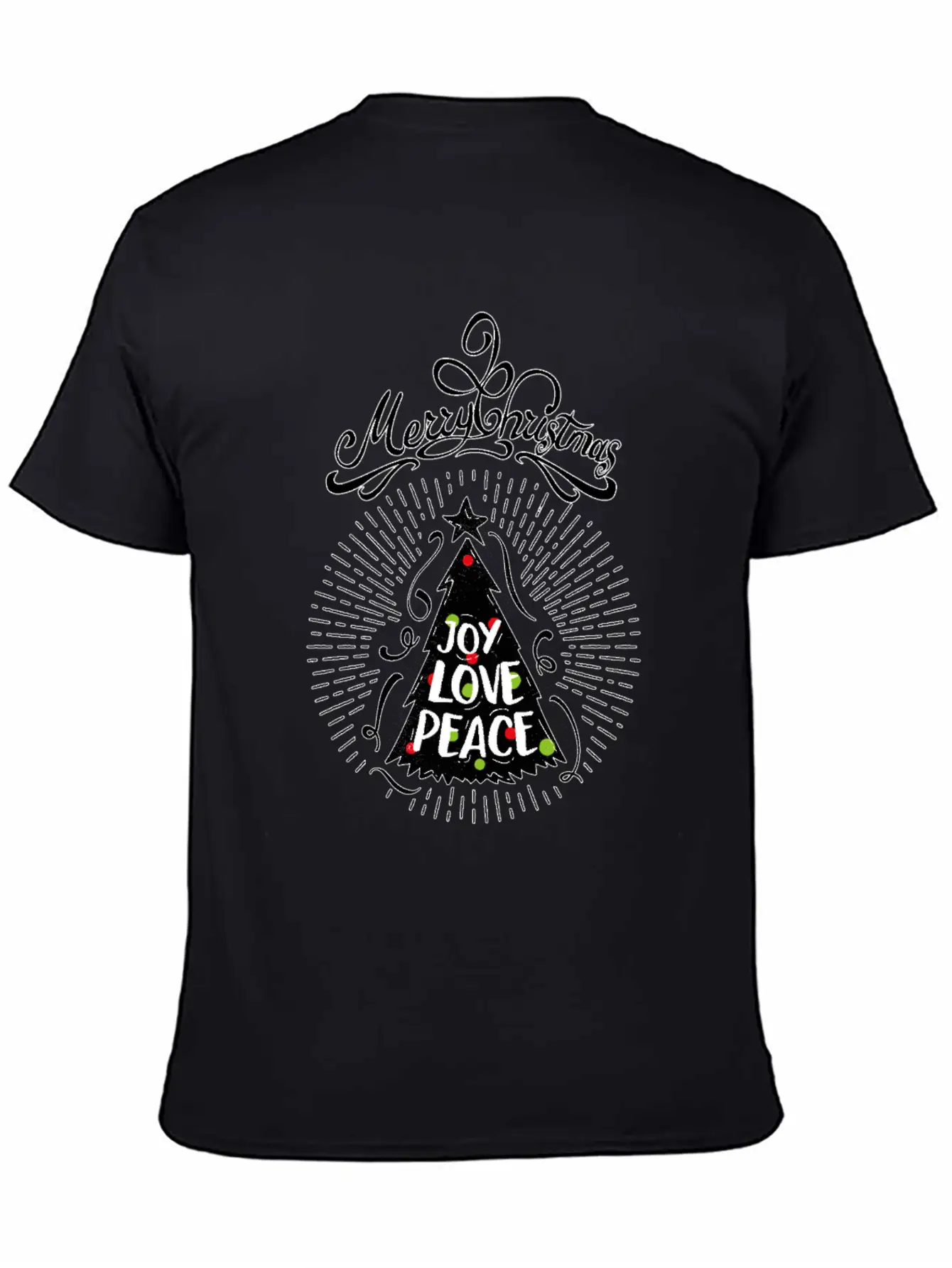 Joy,Love, Peace- Merry Christmas Design,Xmas Tree Classic Cotton Tee – Unisex Comfort For Any Season