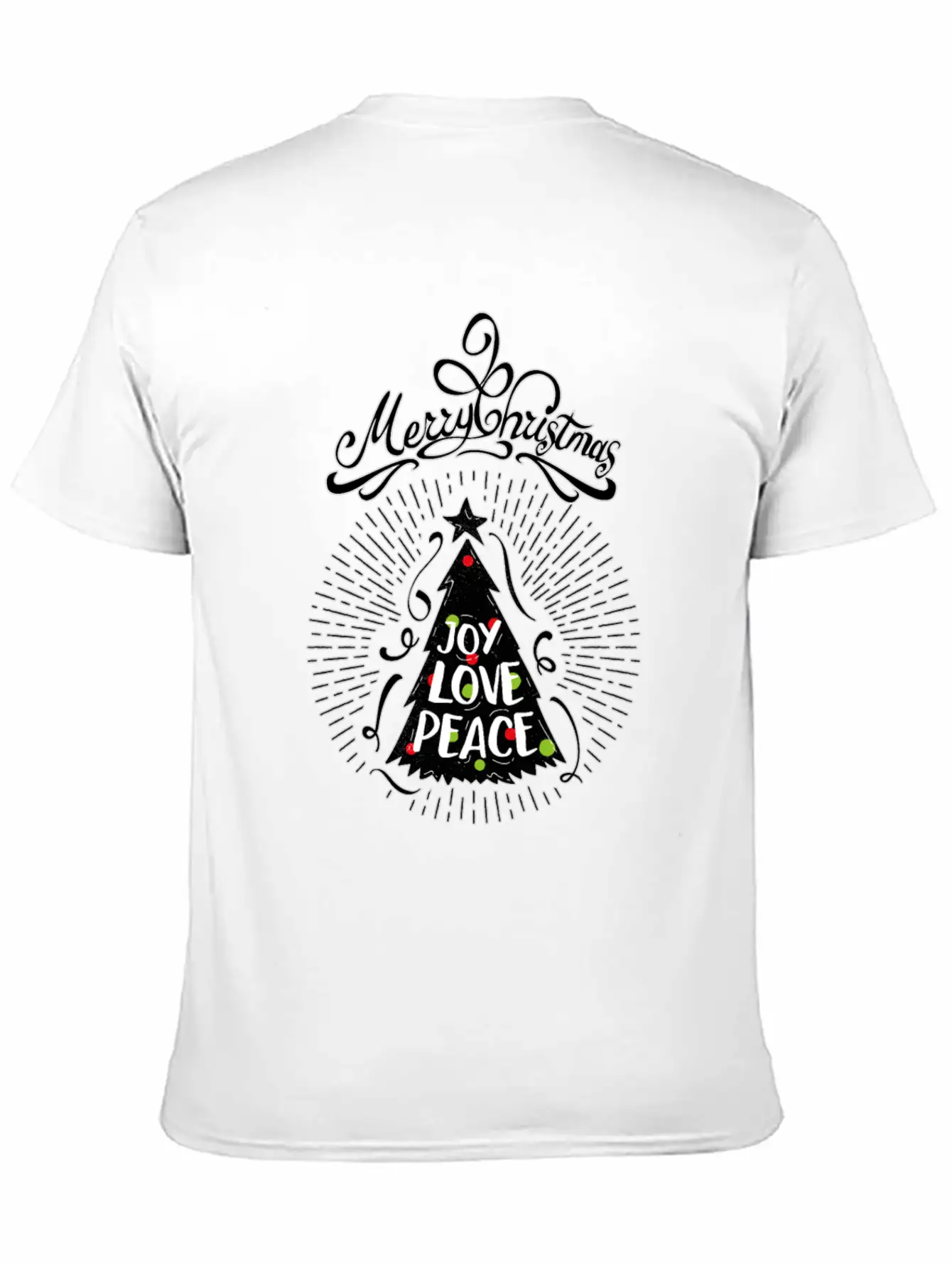 Joy,Love, Peace- Merry Christmas Design,Xmas Tree Classic Cotton Tee – Unisex Comfort For Any Season