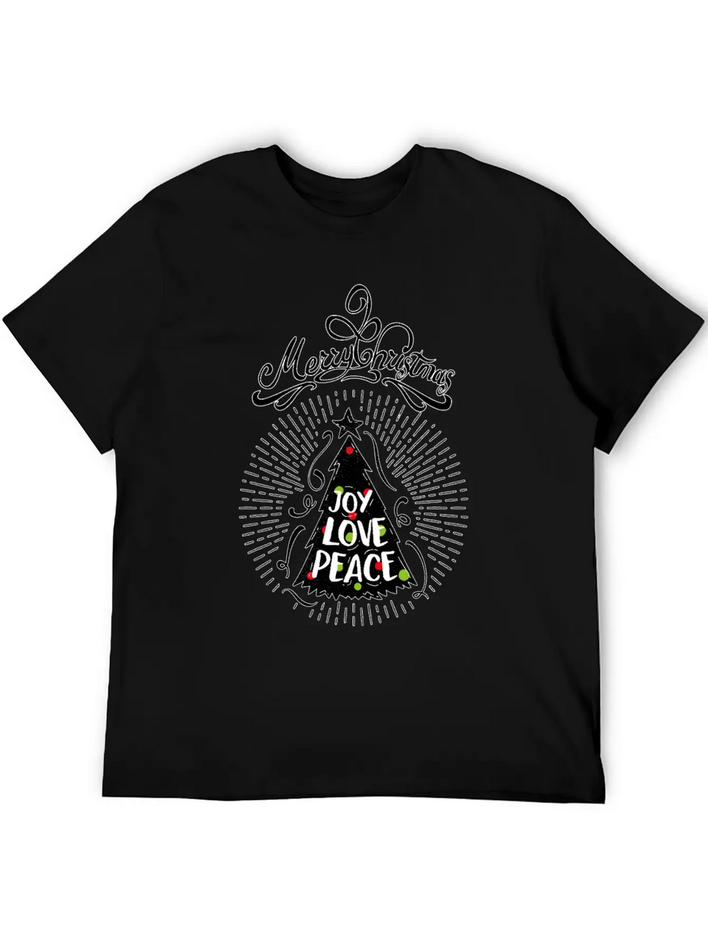 Joy,Love, Peace- Merry Christmas Design,Xmas Tree Classic Cotton Tee – Unisex Comfort For Any Season