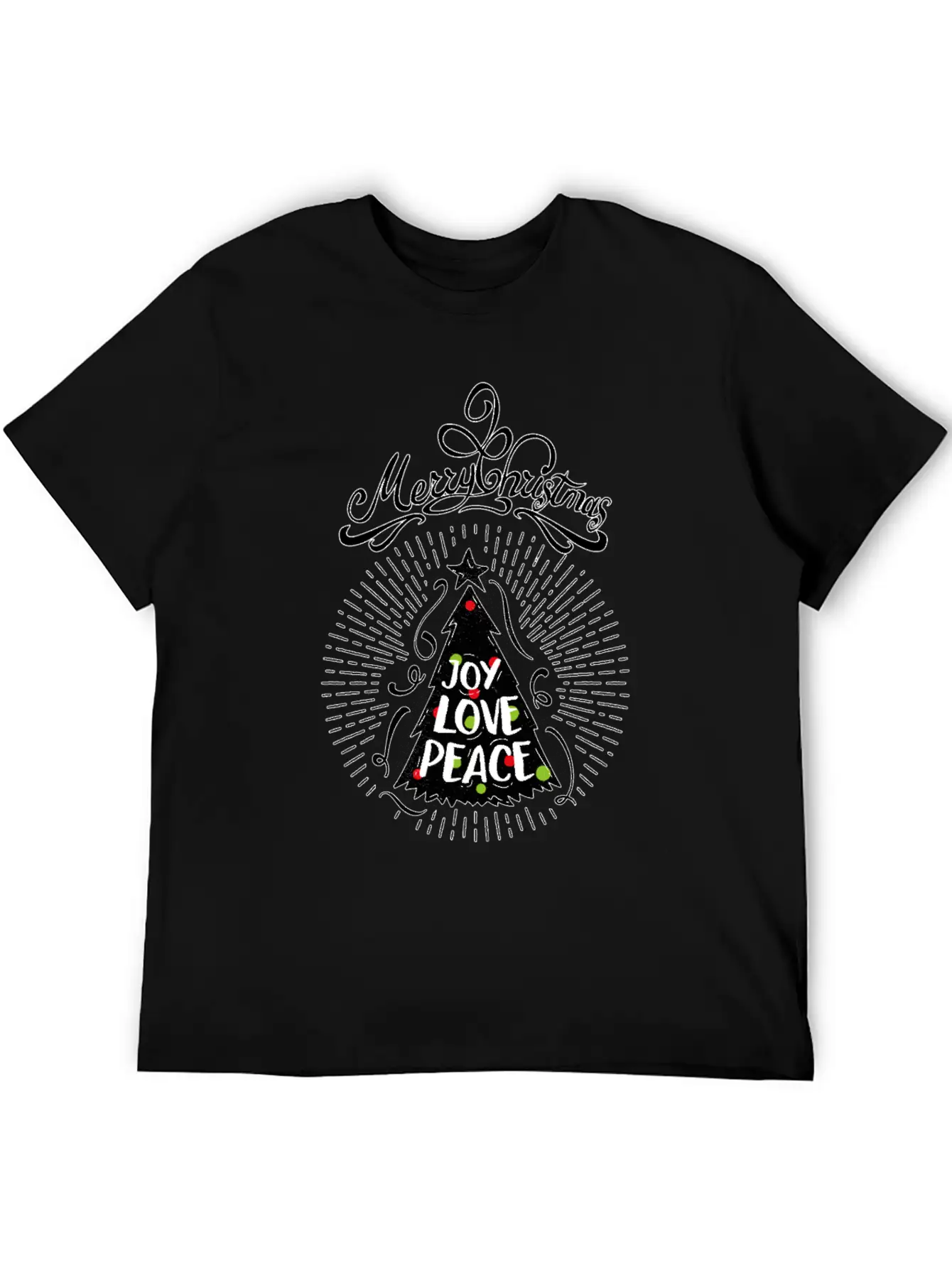 Joy,Love, Peace- Merry Christmas Design,Xmas Tree Classic Cotton Tee – Unisex Comfort For Any Season
