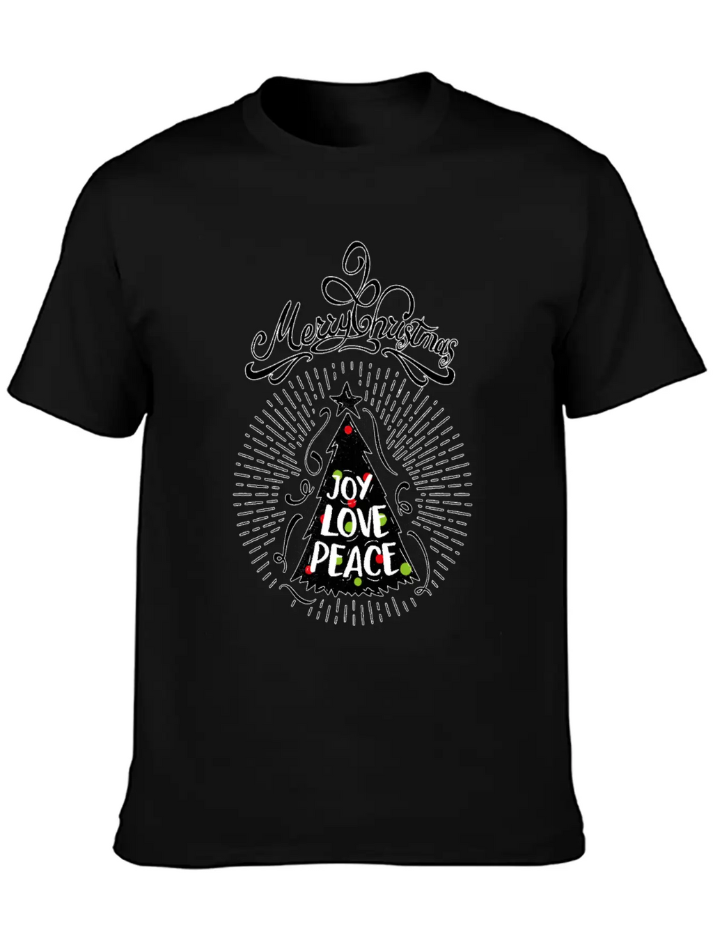 Joy,Love, Peace- Merry Christmas Design,Xmas Tree Classic Cotton Tee – Unisex Comfort For Any Season