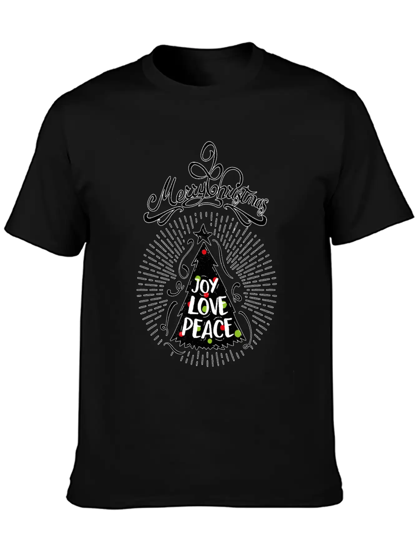 Joy,Love, Peace- Merry Christmas Design,Xmas Tree Classic Cotton Tee – Unisex Comfort For Any Season