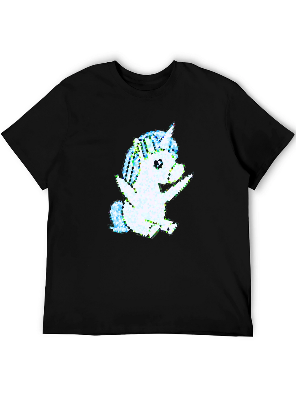 Pixel Unicorn Graphic Tee - Black