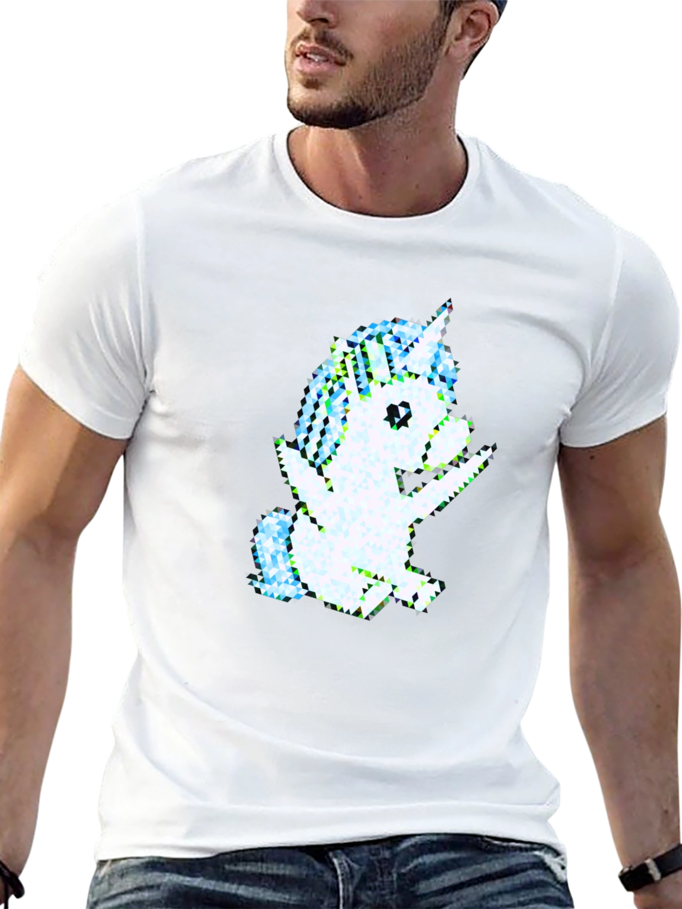 Pixel Unicorn Graphic Tee - Black