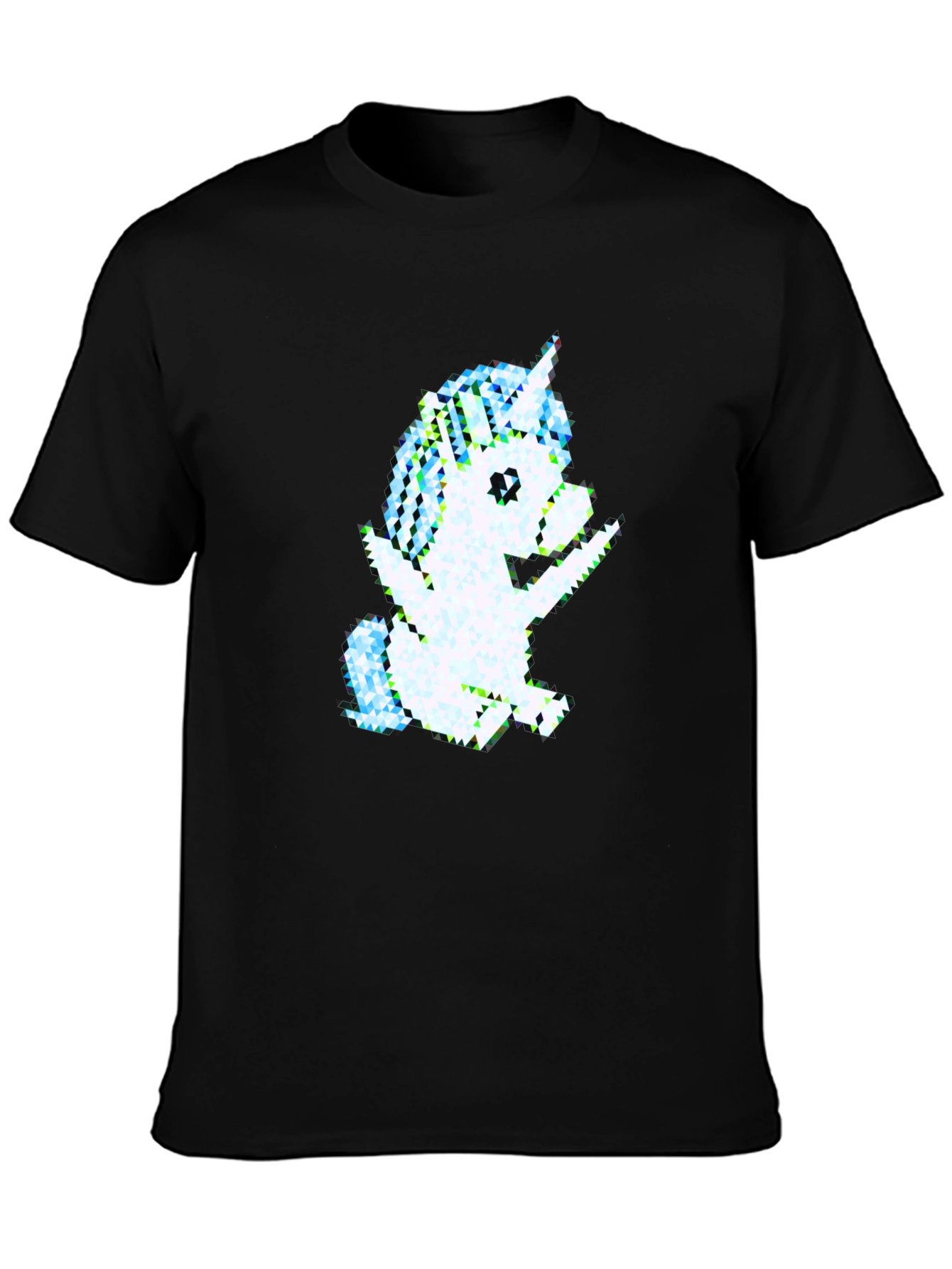 Pixel Unicorn Graphic Tee - Black