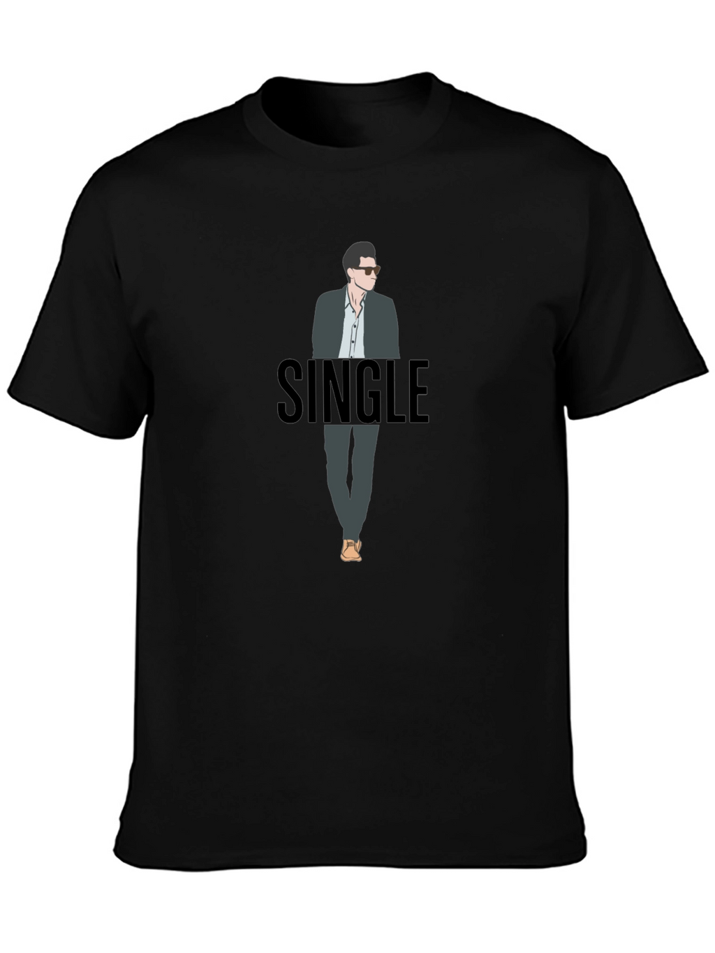 Single Guy Graphic T-Shirt - Black