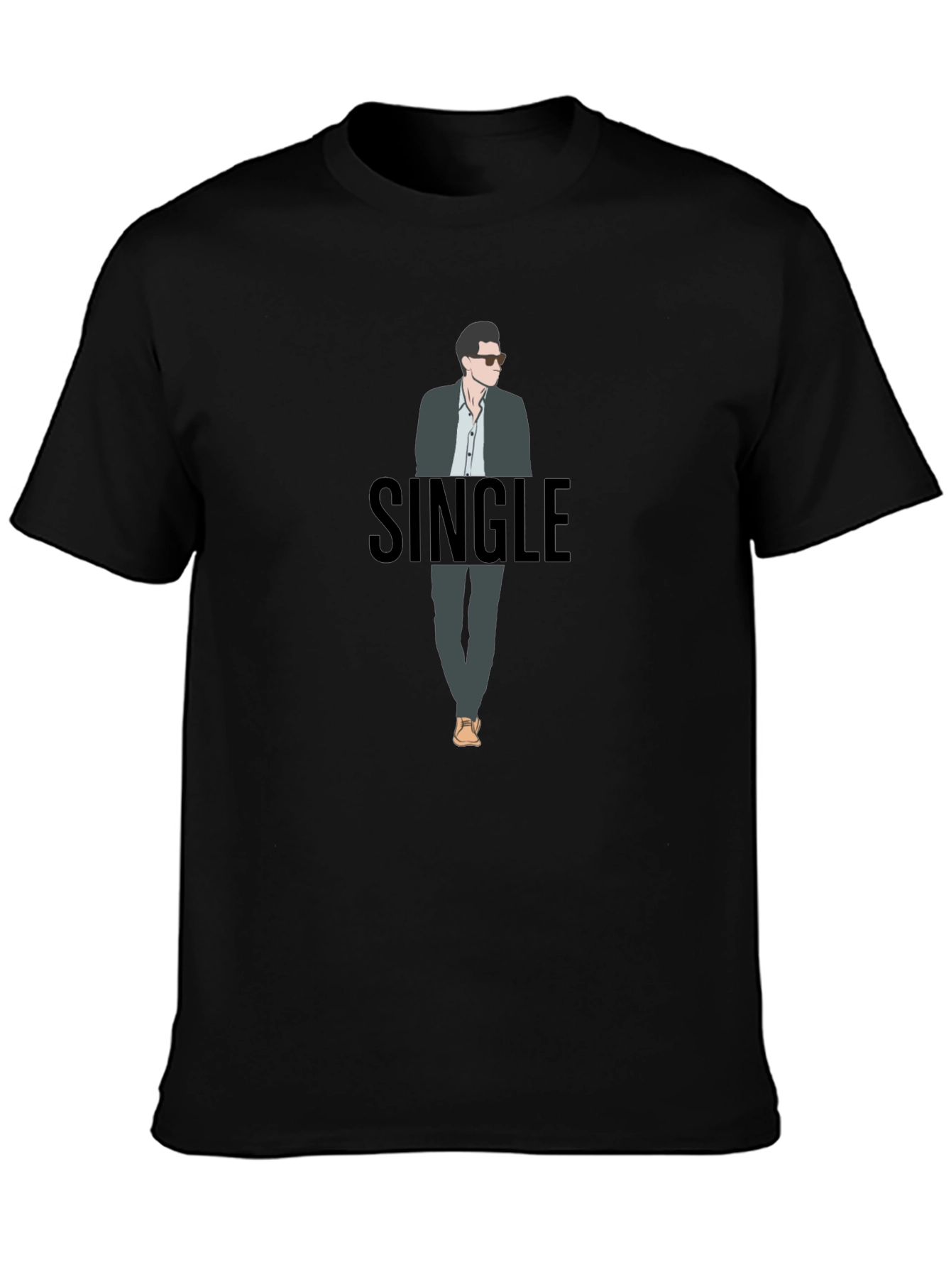 Single Guy Graphic T-Shirt - Black