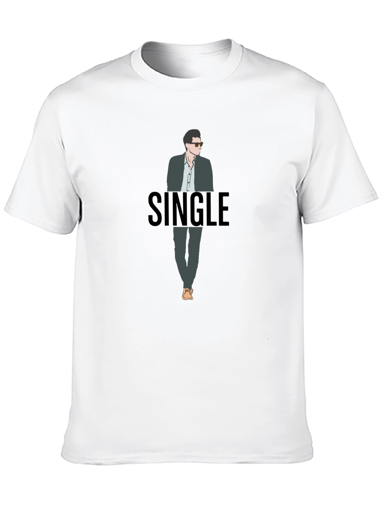 Single Guy Graphic T-Shirt - Black