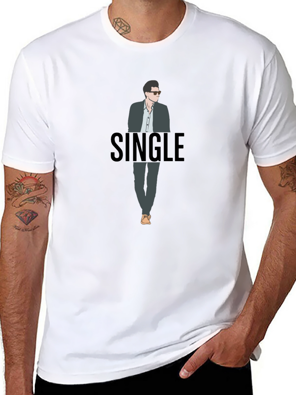 Single Guy Graphic T-Shirt - Black