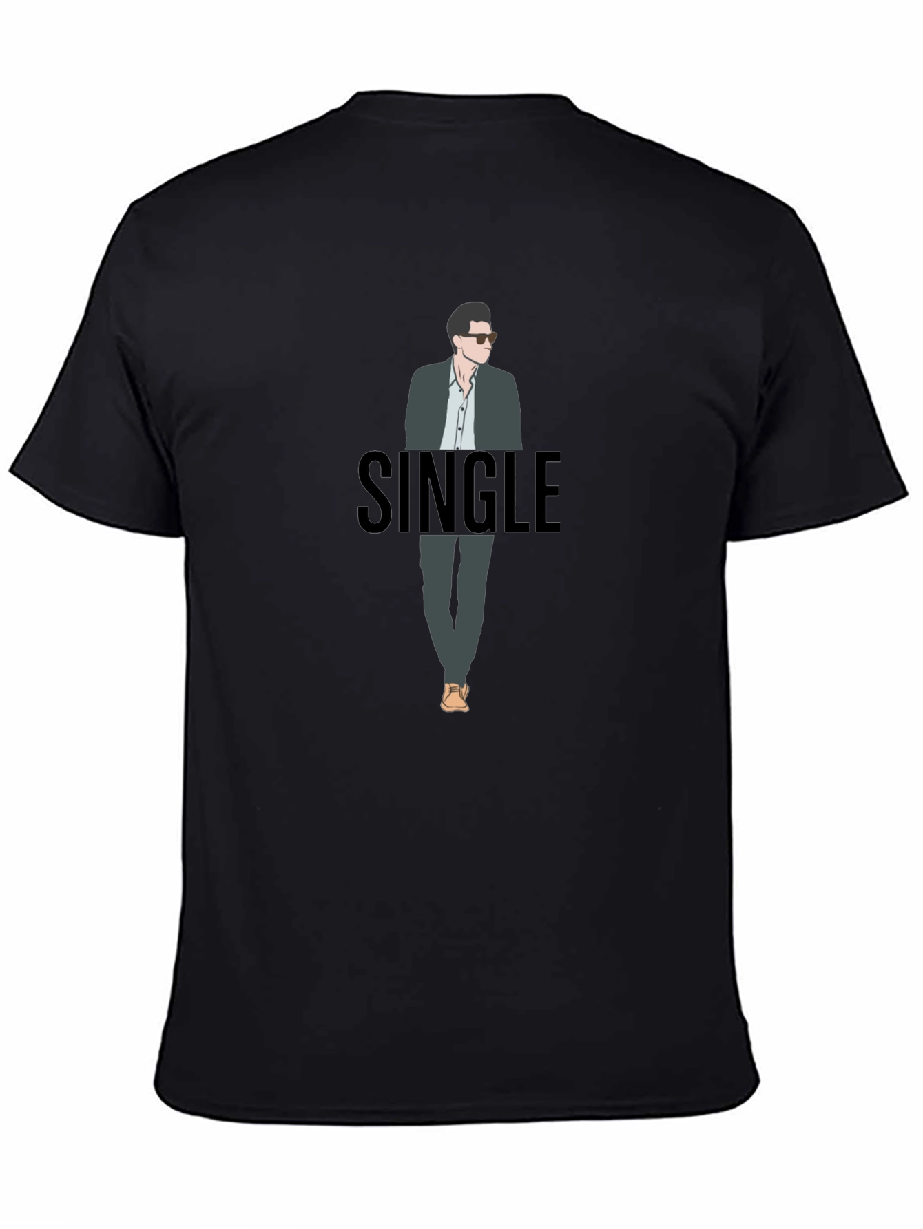 Single Guy Graphic T-Shirt - Black