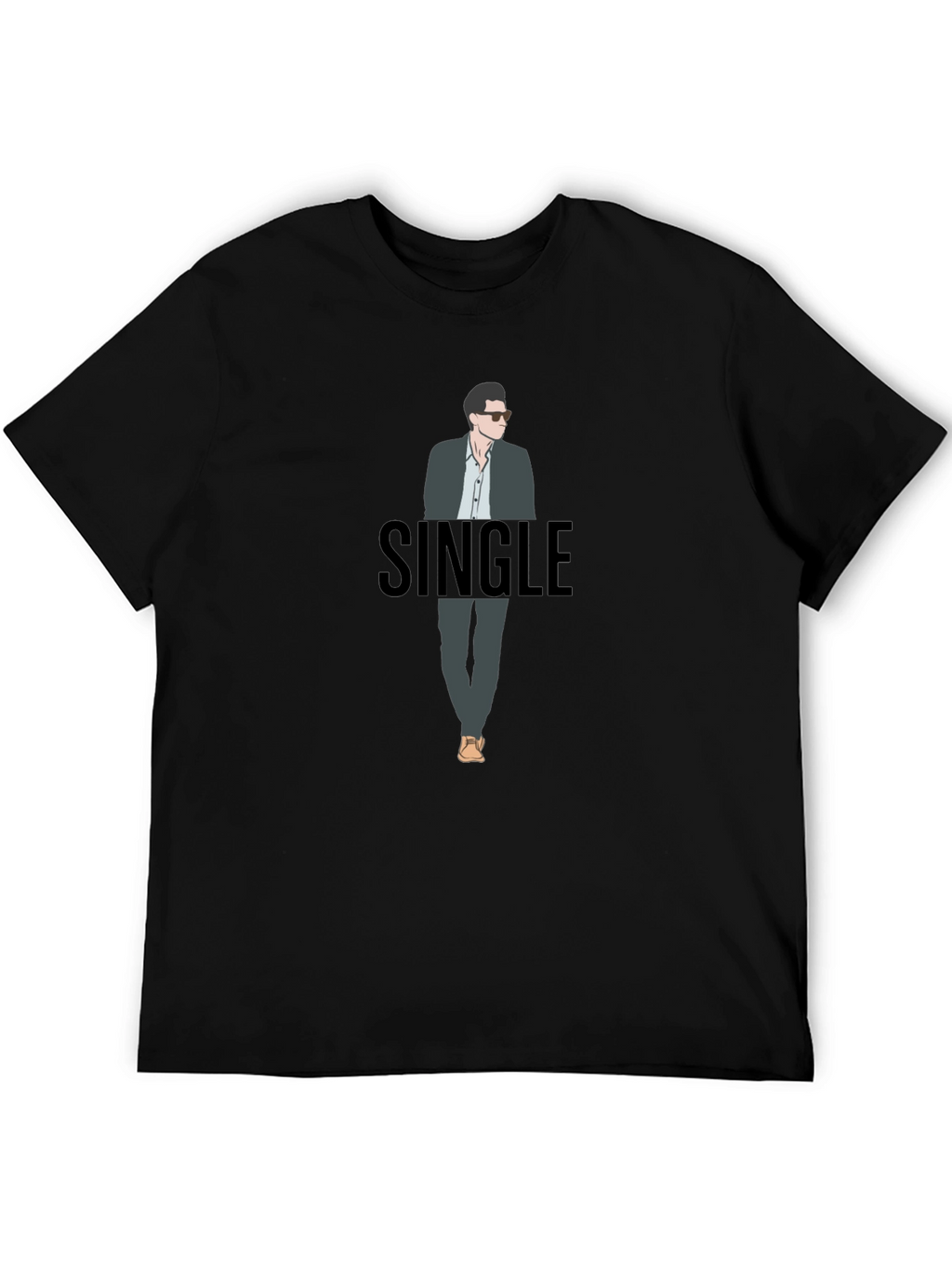 Single Guy Graphic T-Shirt - Black