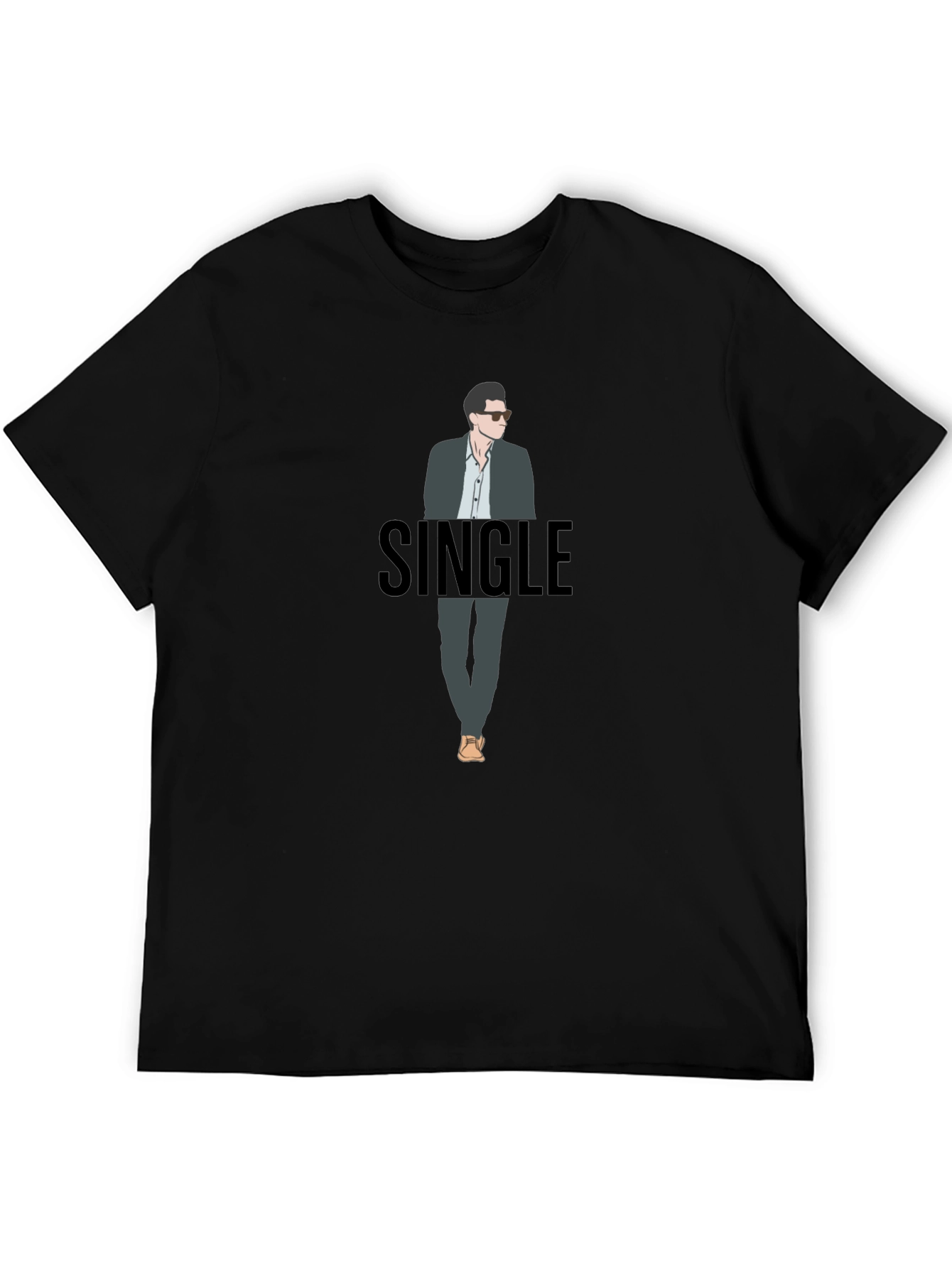 Single Guy Graphic T-Shirt - Black