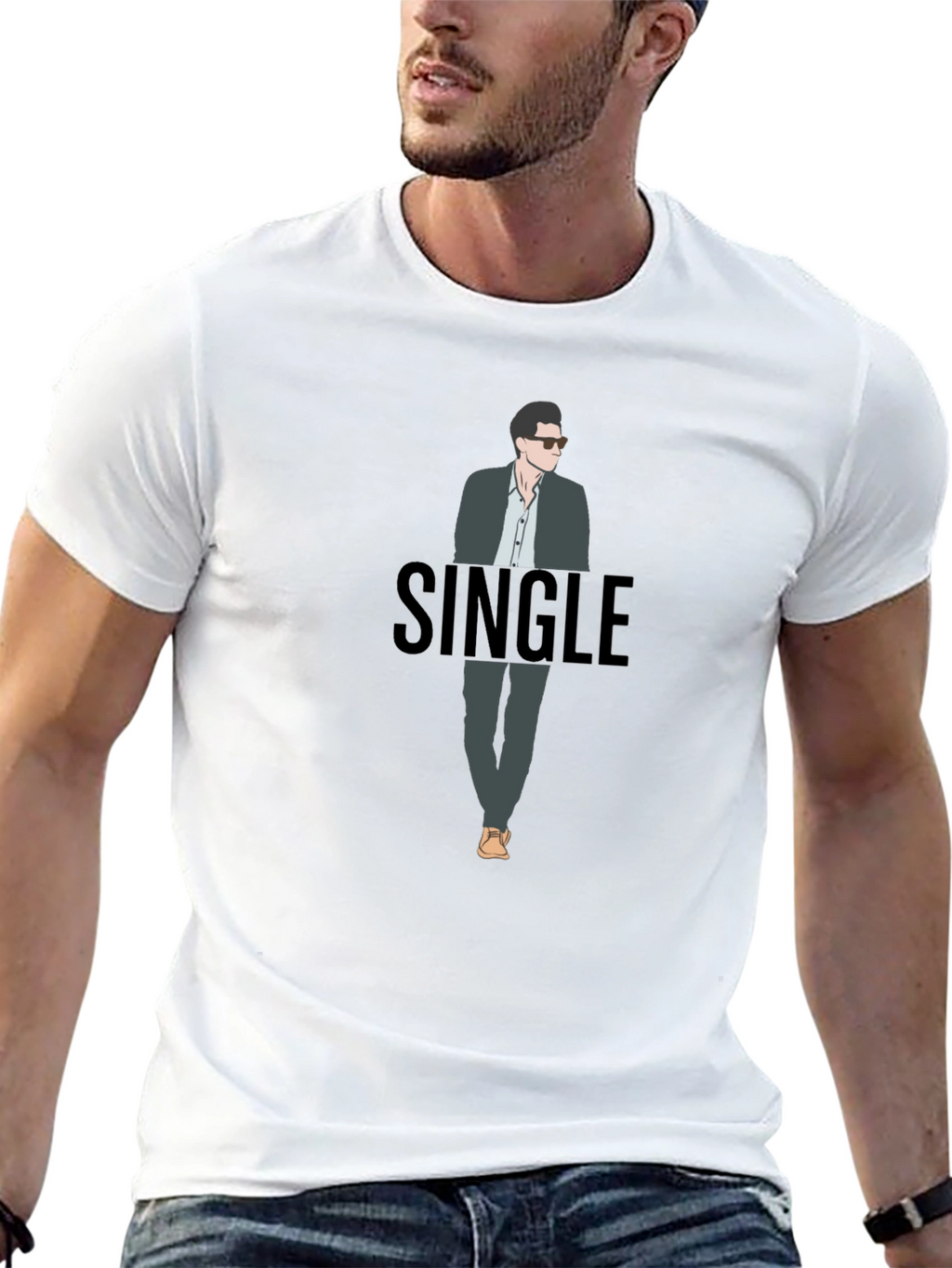 Single Guy Graphic T-Shirt - Black