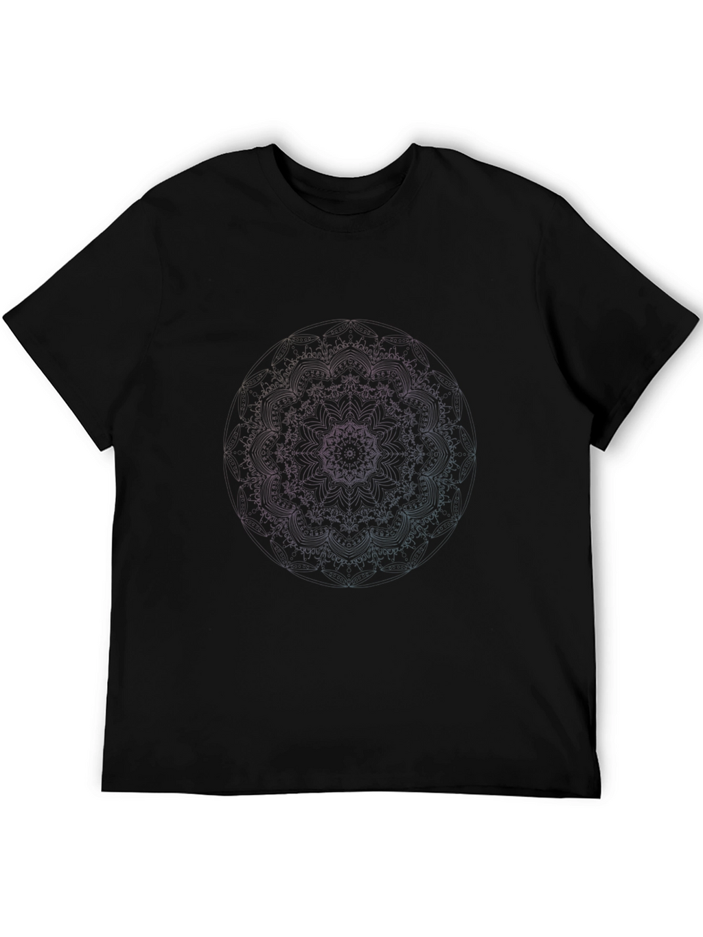 Abstract Mandala Graphic Black T-Shirt