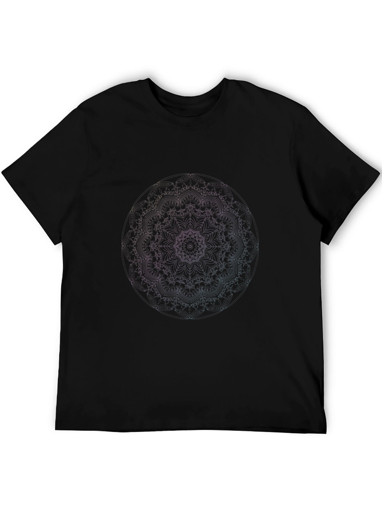 Abstract Mandala Graphic Black T-Shirt