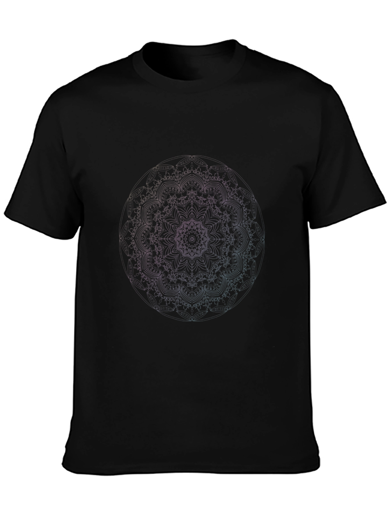 Abstract Mandala Graphic Black T-Shirt