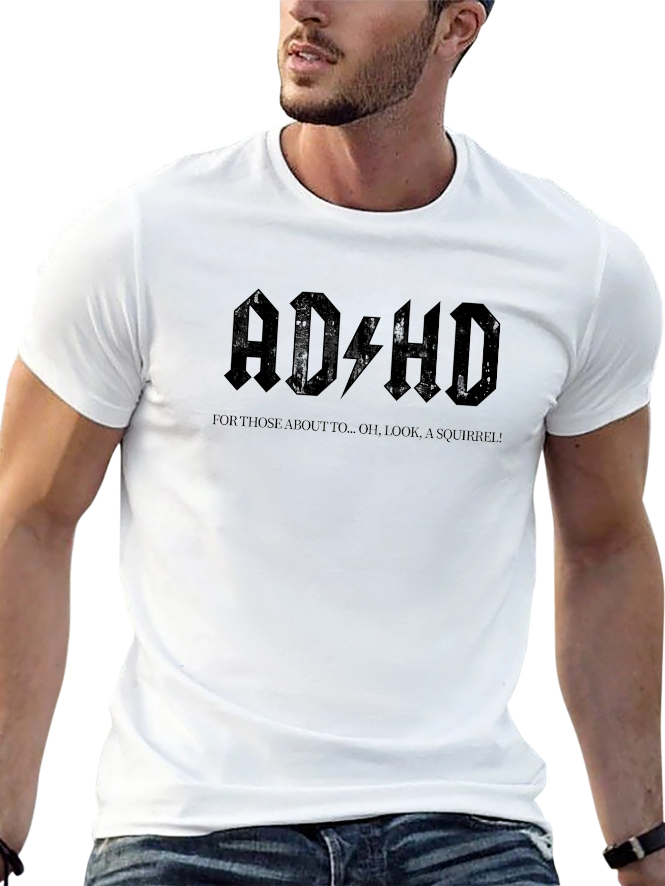 ADHD T-Shirt: Funny Squirrel Distraction Design